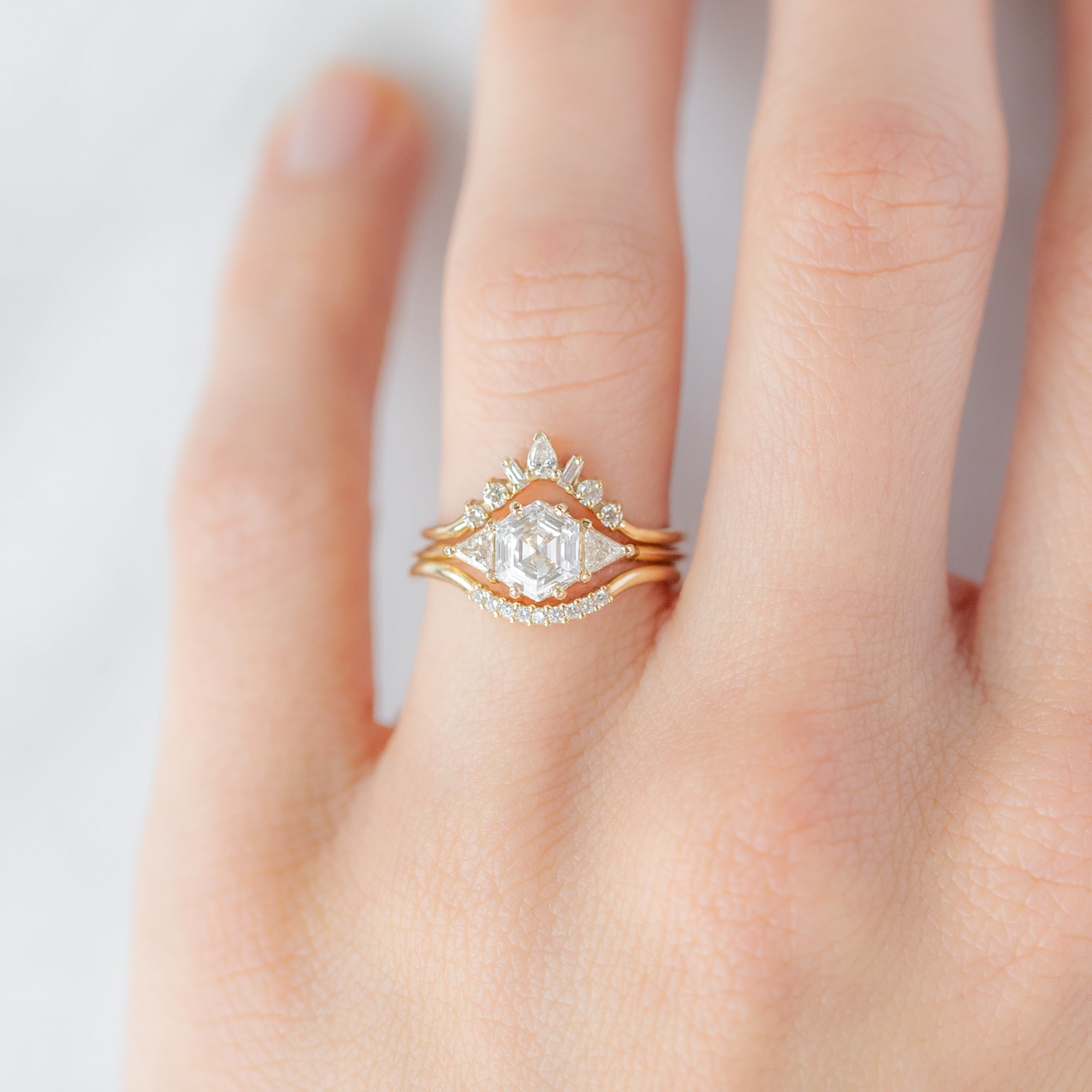 Alexis Russell  Engagement Rings The Jade Ring | Build Your Own Hexagon White Diamond Engagement Ring