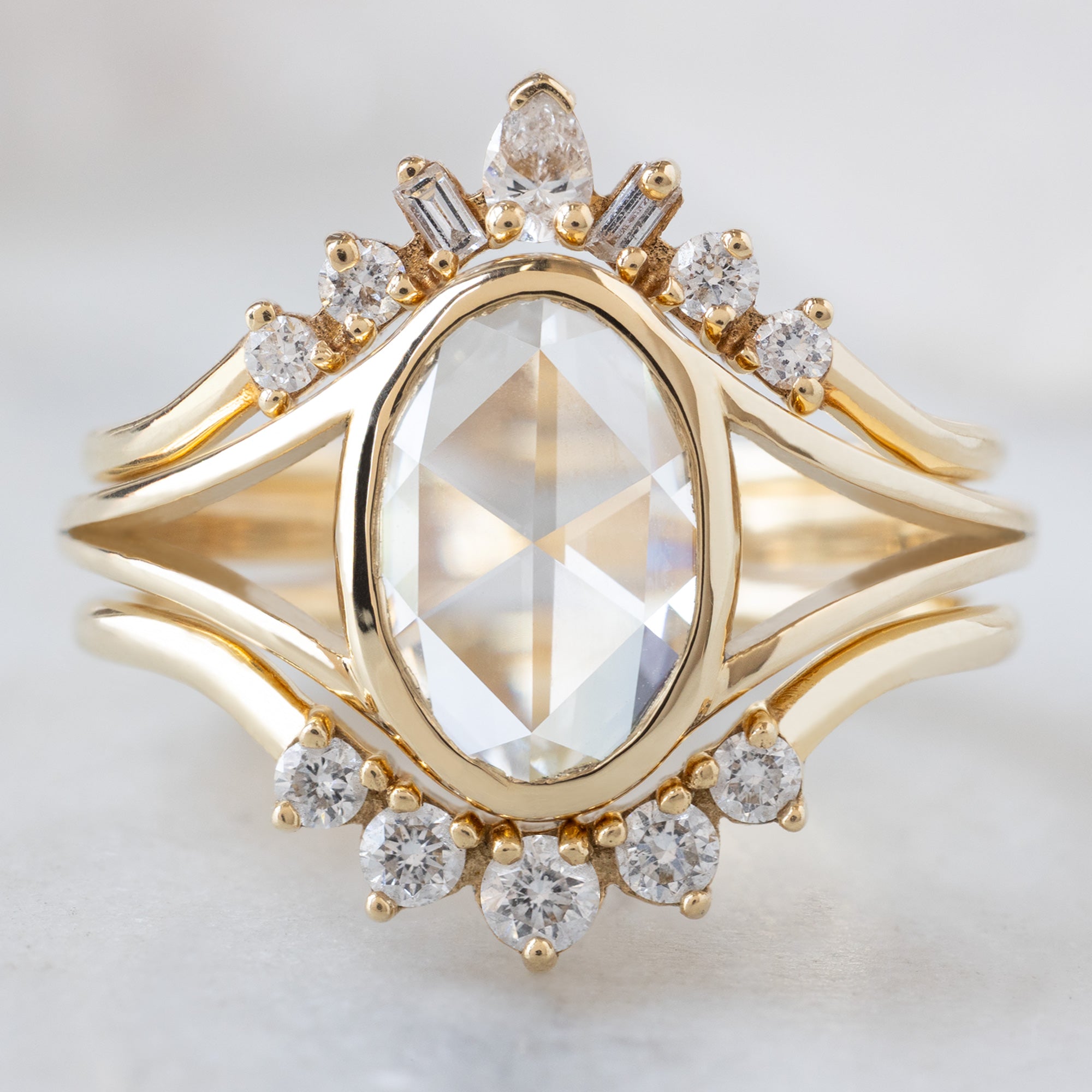 Alexis Russell  Engagement Rings The Magnolia Ring | 1.26ct Oval Lab Grown White Diamond in 14K Yellow Gold