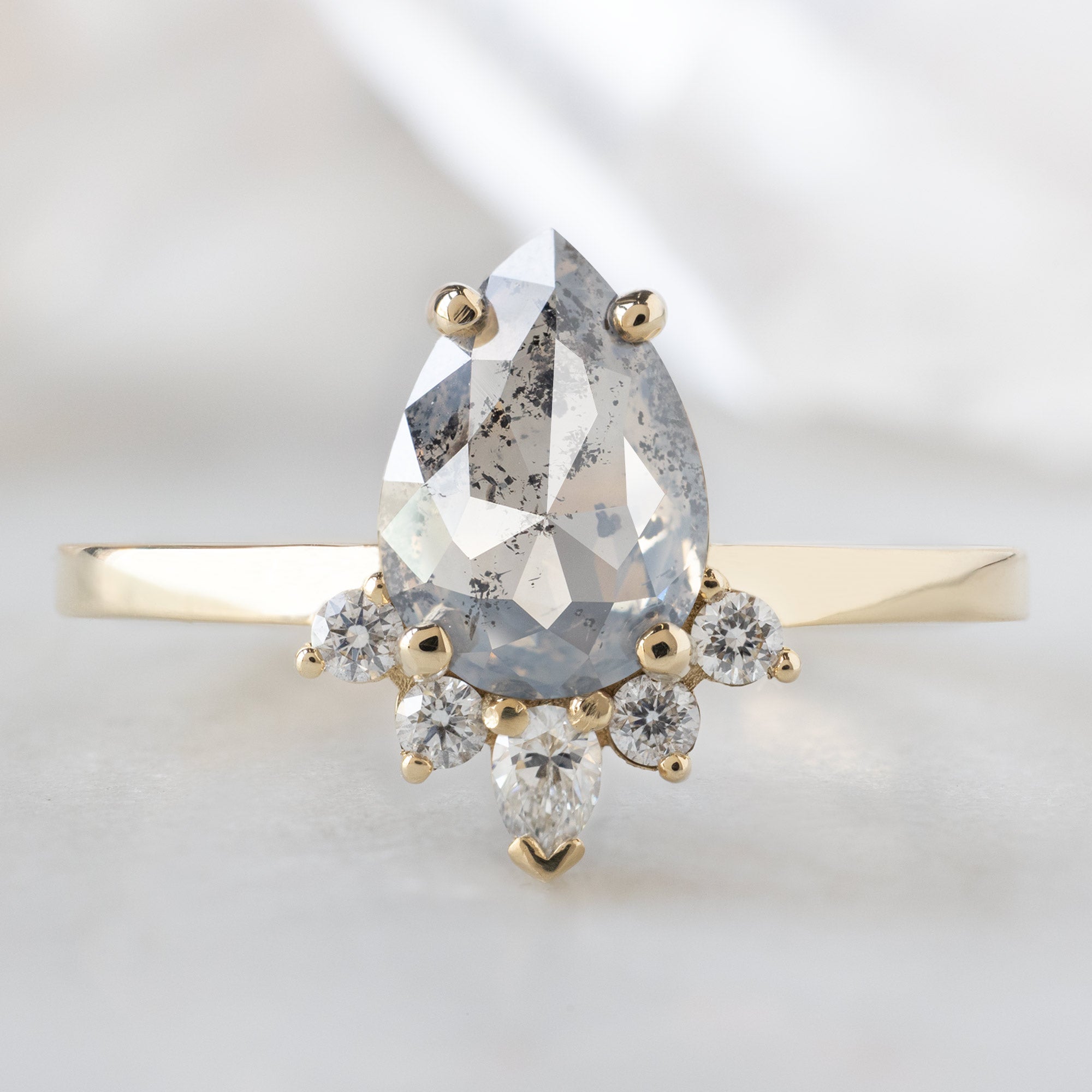 Alexis Russell  Engagement Rings The Aster Ring | Build Your Own Pear Salt and Pepper Diamond Engagement Ring