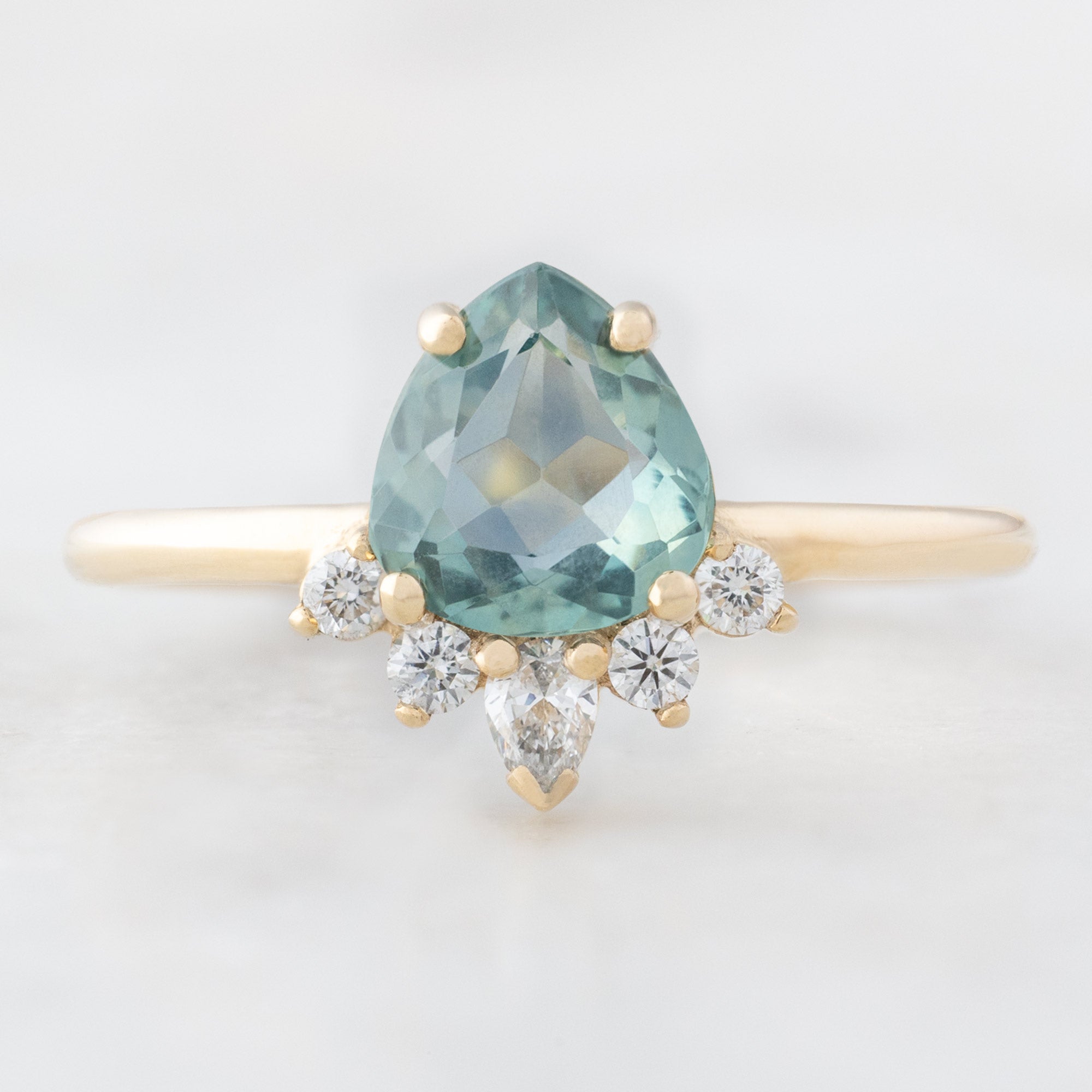 Alexis Russell  Engagement Rings The Aster Ring | Build Your Own Pear Blue Sapphire Engagement Ring