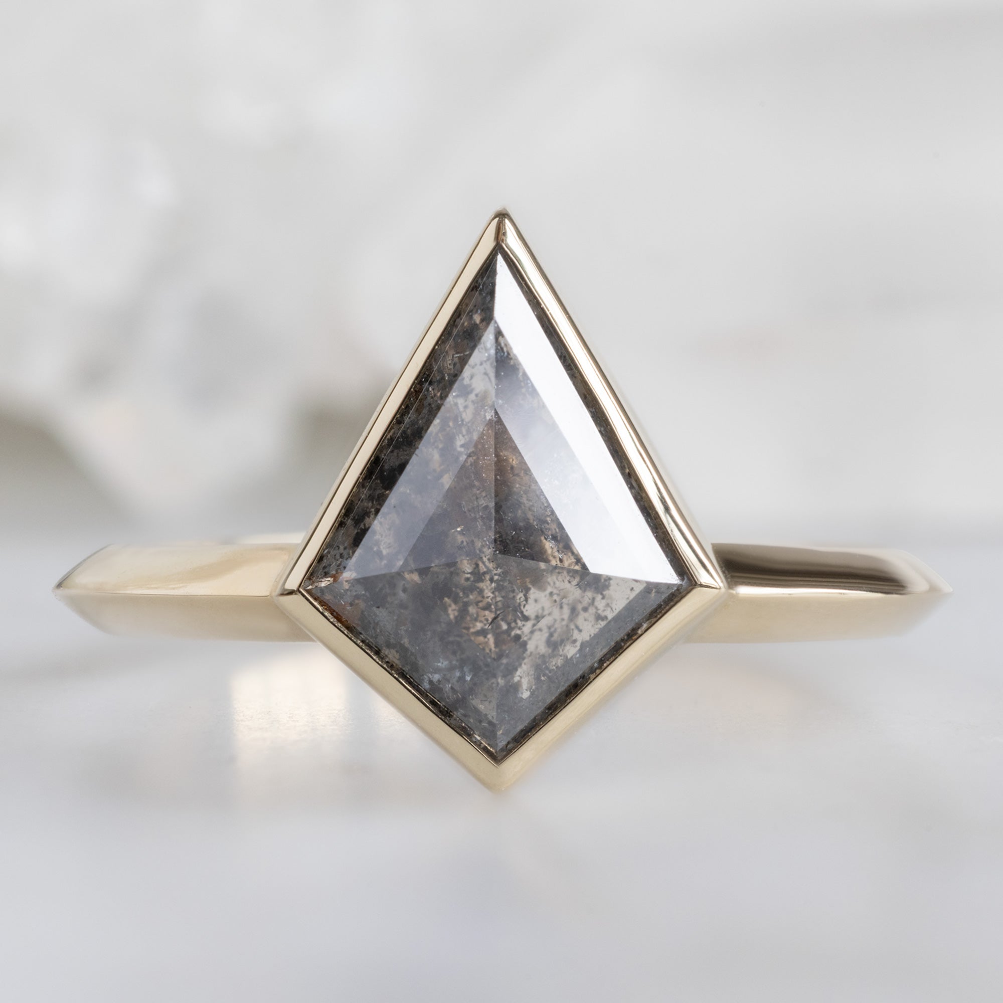 Alexis Russell  Engagement Rings The Hazel Ring | Build Your Own Kite Salt and Pepper Diamond Engagement Ring