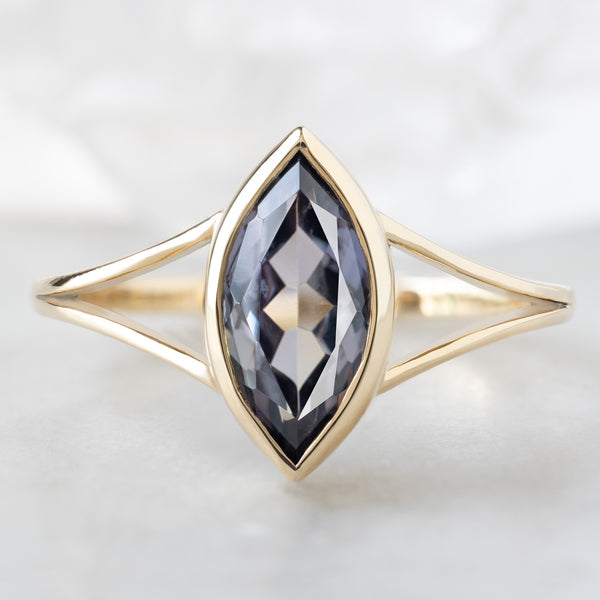 Alexis Russell  Engagement Rings The Magnolia Ring | 1.63ct Marquise Tanzanite in 14K Yellow Gold