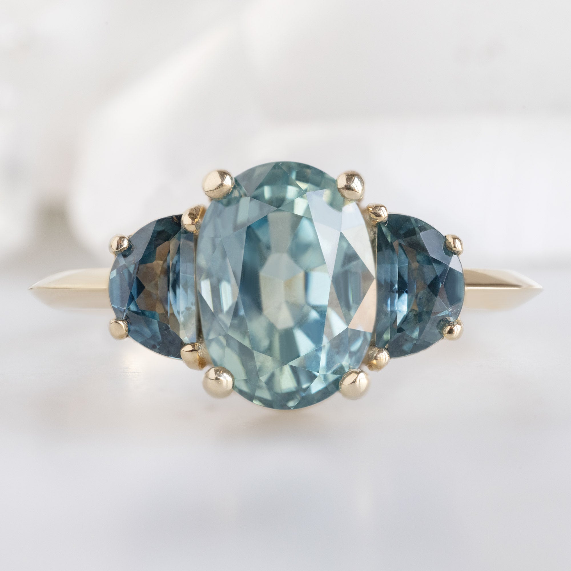 Alexis Russell  Engagement Rings The Monochrome Ring | 2.42ct Oval Sapphire in 14K Yellow Gold