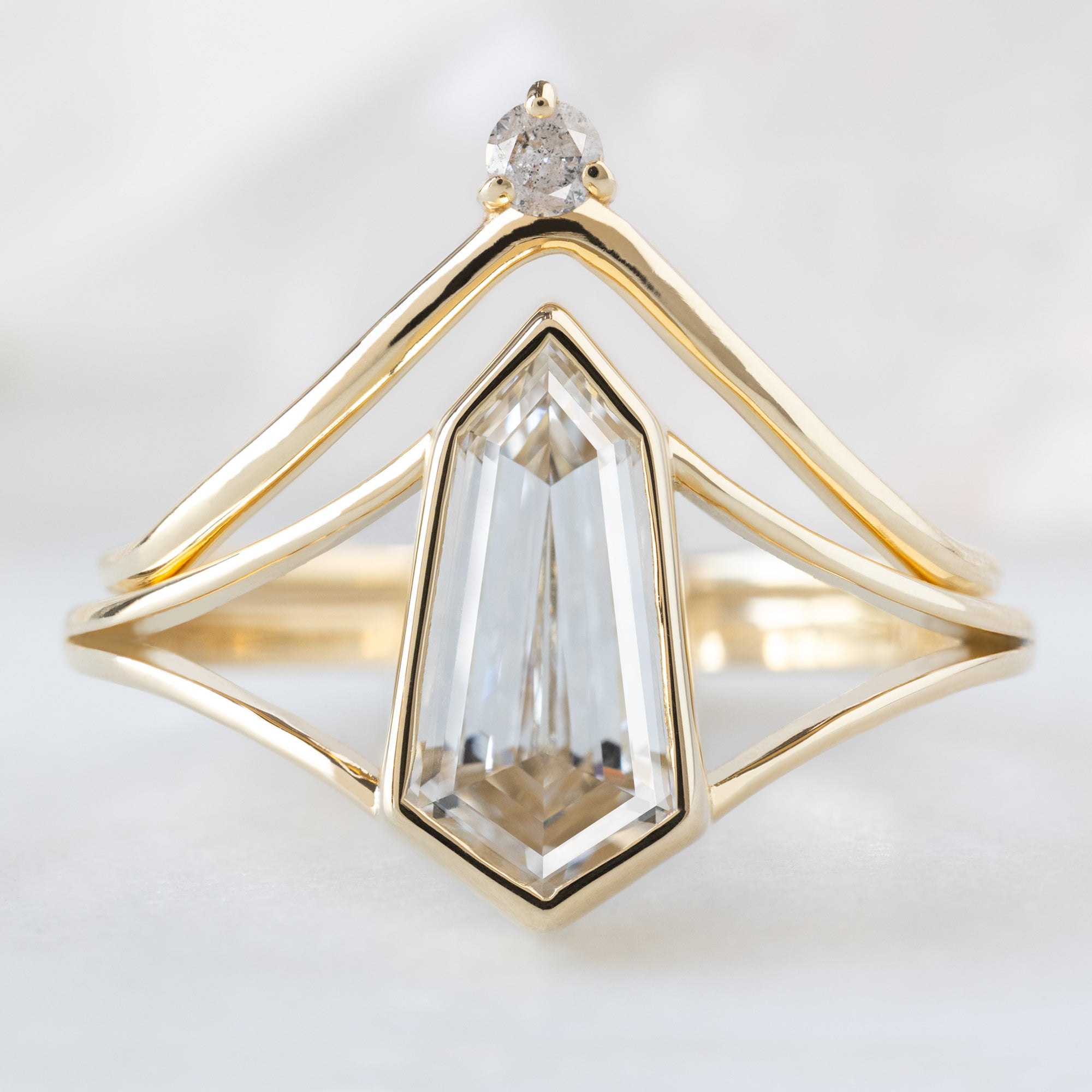Alexis Russell  Engagement Rings The Magnolia Ring | 1.50ct Lab Grown Geometric White Diamond in 14K Yellow Gold