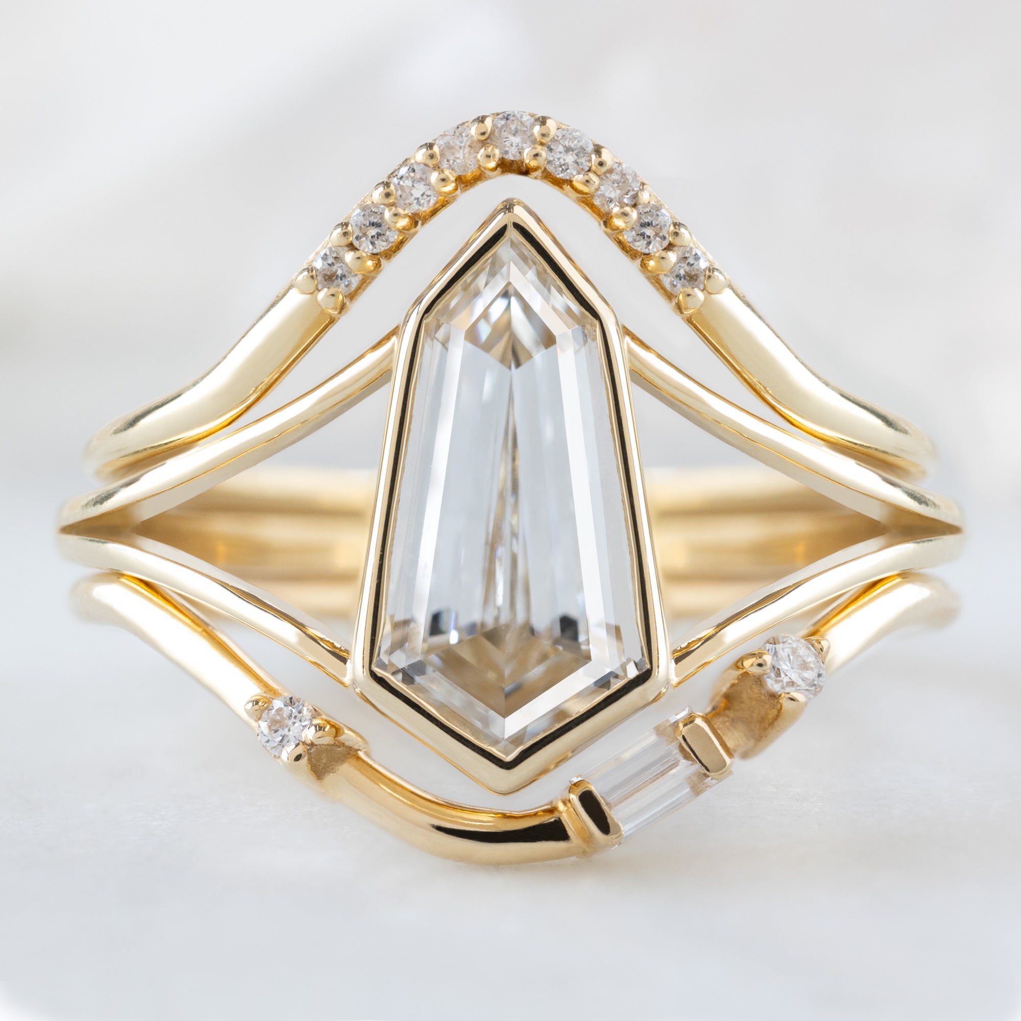 Alexis Russell  Engagement Rings The Magnolia Ring | 1.50ct Lab Grown Geometric White Diamond in 14K Yellow Gold