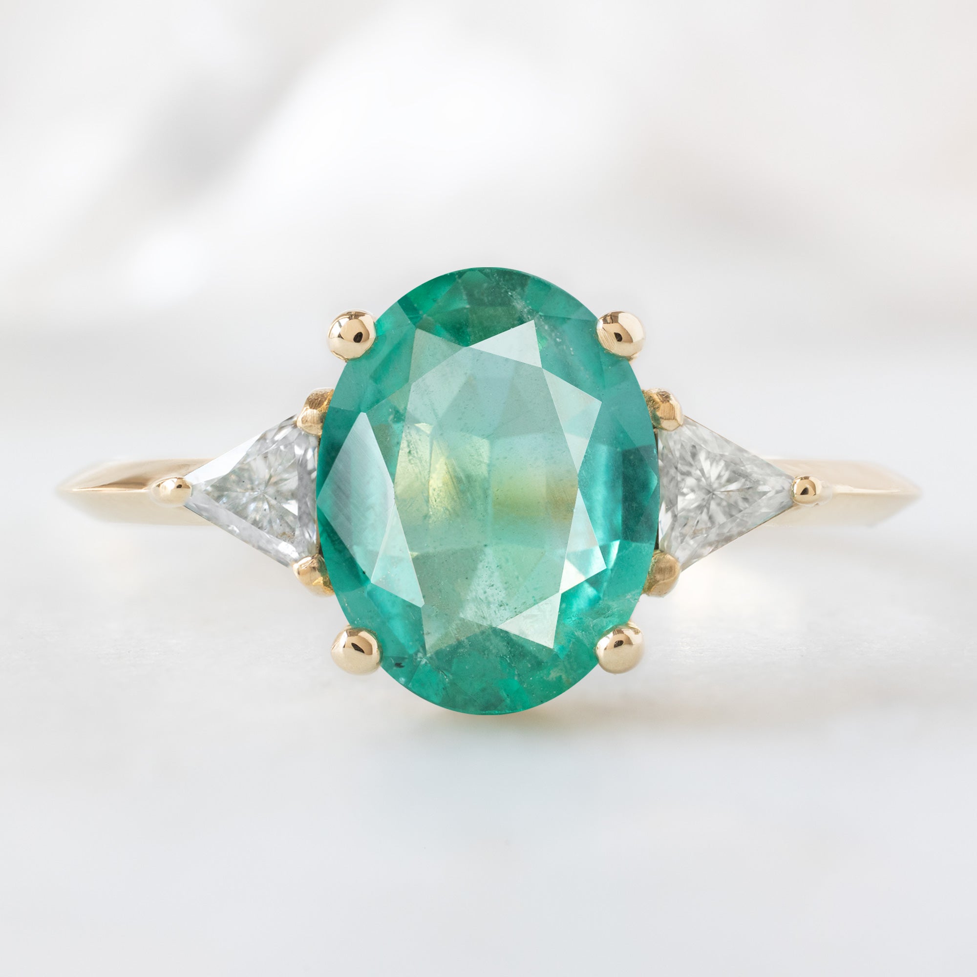 Alexis Russell  Engagement Rings The Jade Ring | 1.27ct Oval Emerald in 14K Yellow Gold