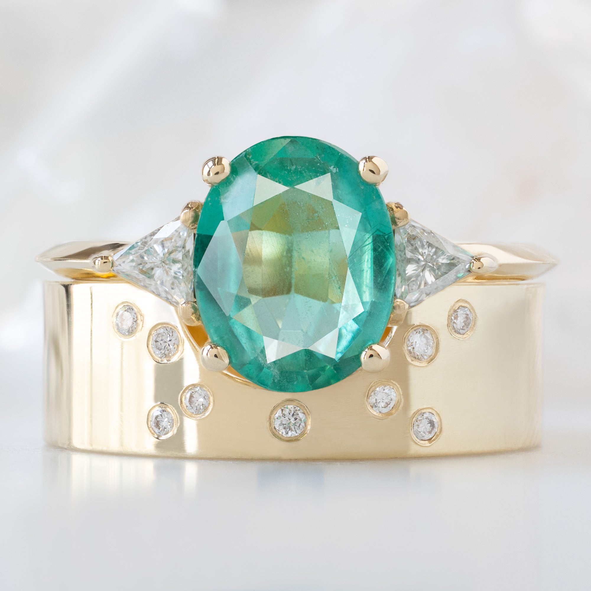Alexis Russell  Engagement Rings The Jade Ring | 1.27ct Oval Emerald in 14K Yellow Gold