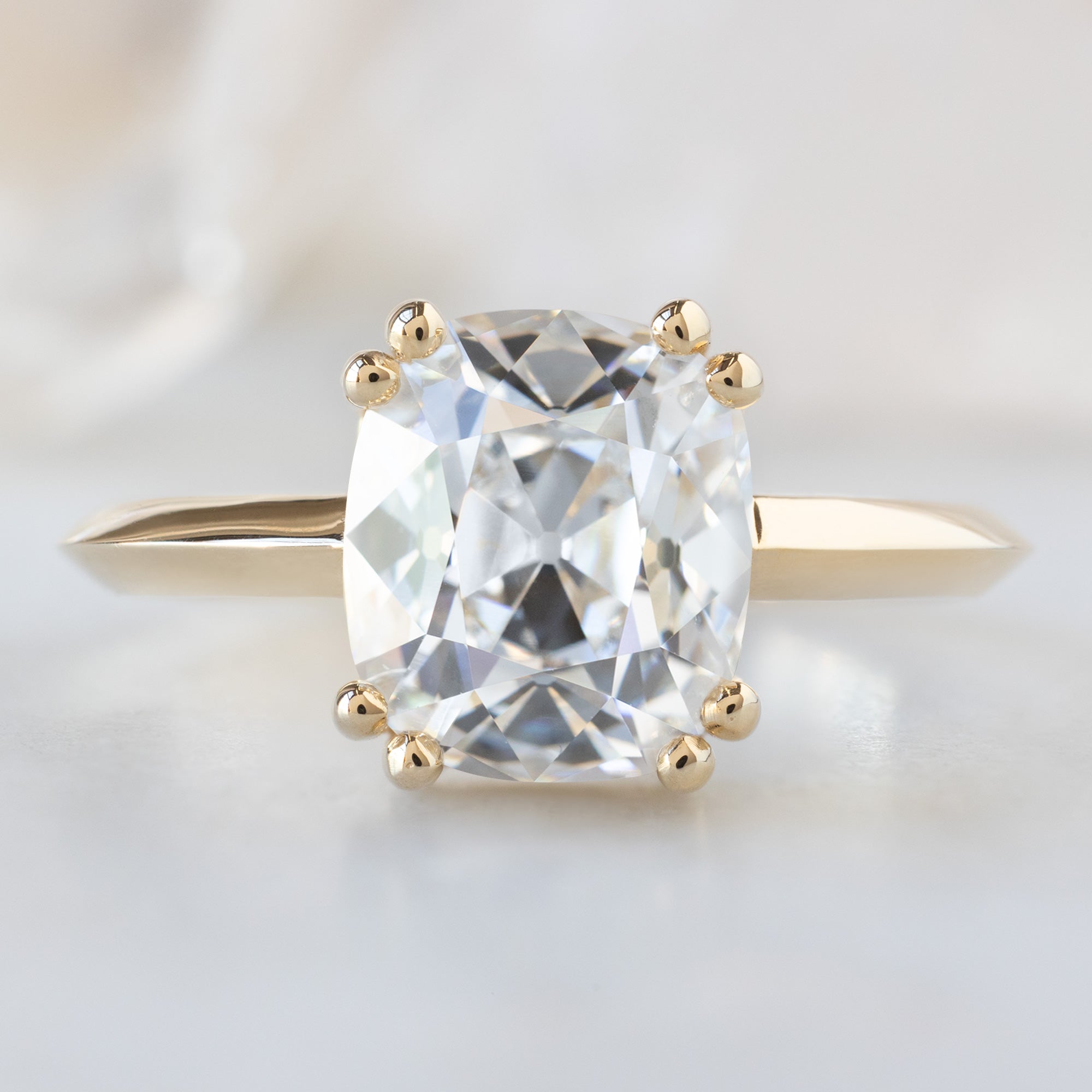 Alexis Russell Engagement Rings The Bryn Ring | 2.32ct Old Mine Cut Lab Grown White Diamond in 14K Yellow Gold