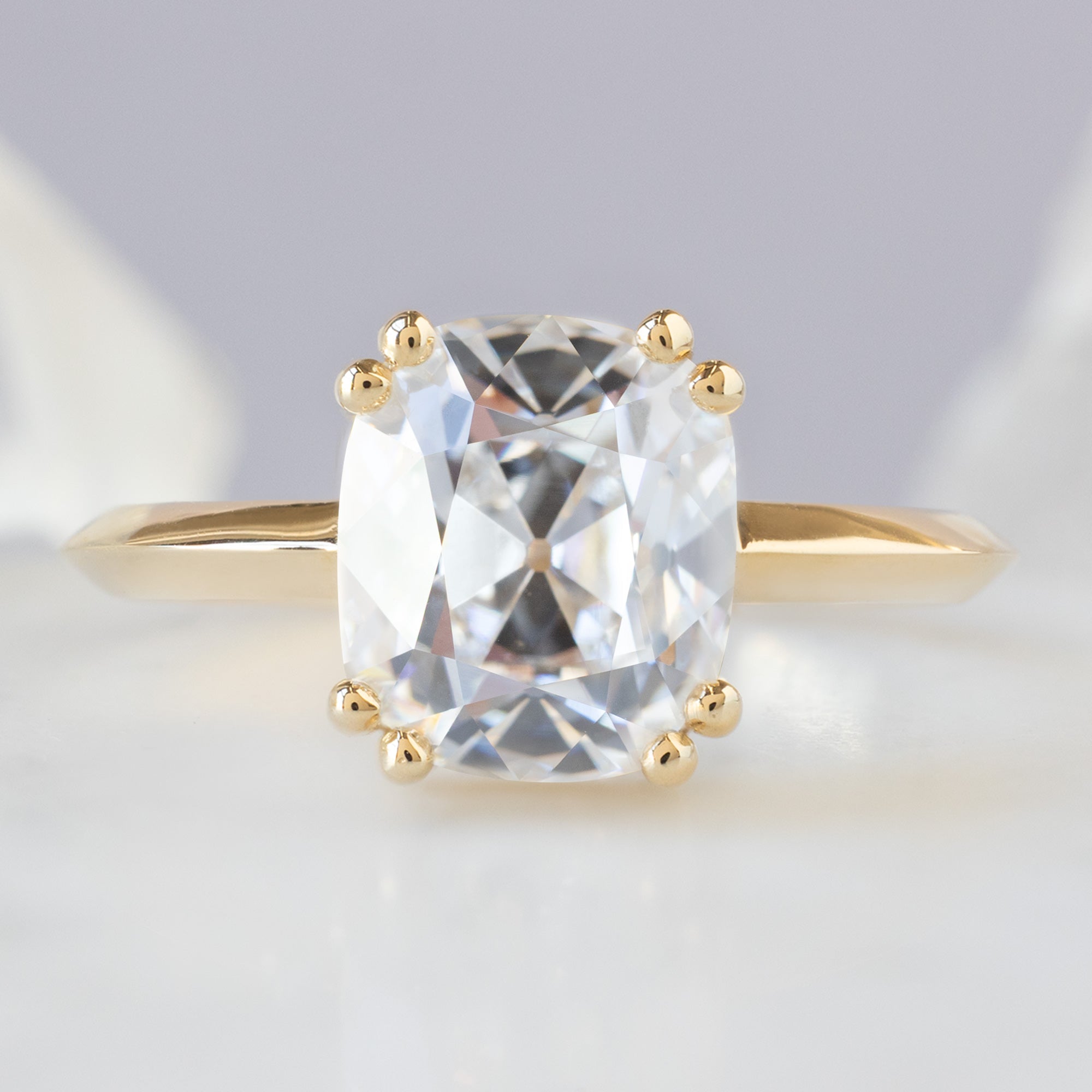 Alexis Russell Engagement Rings The Bryn Ring | 2.32ct Old Mine Cut Lab Grown White Diamond in 14K Yellow Gold