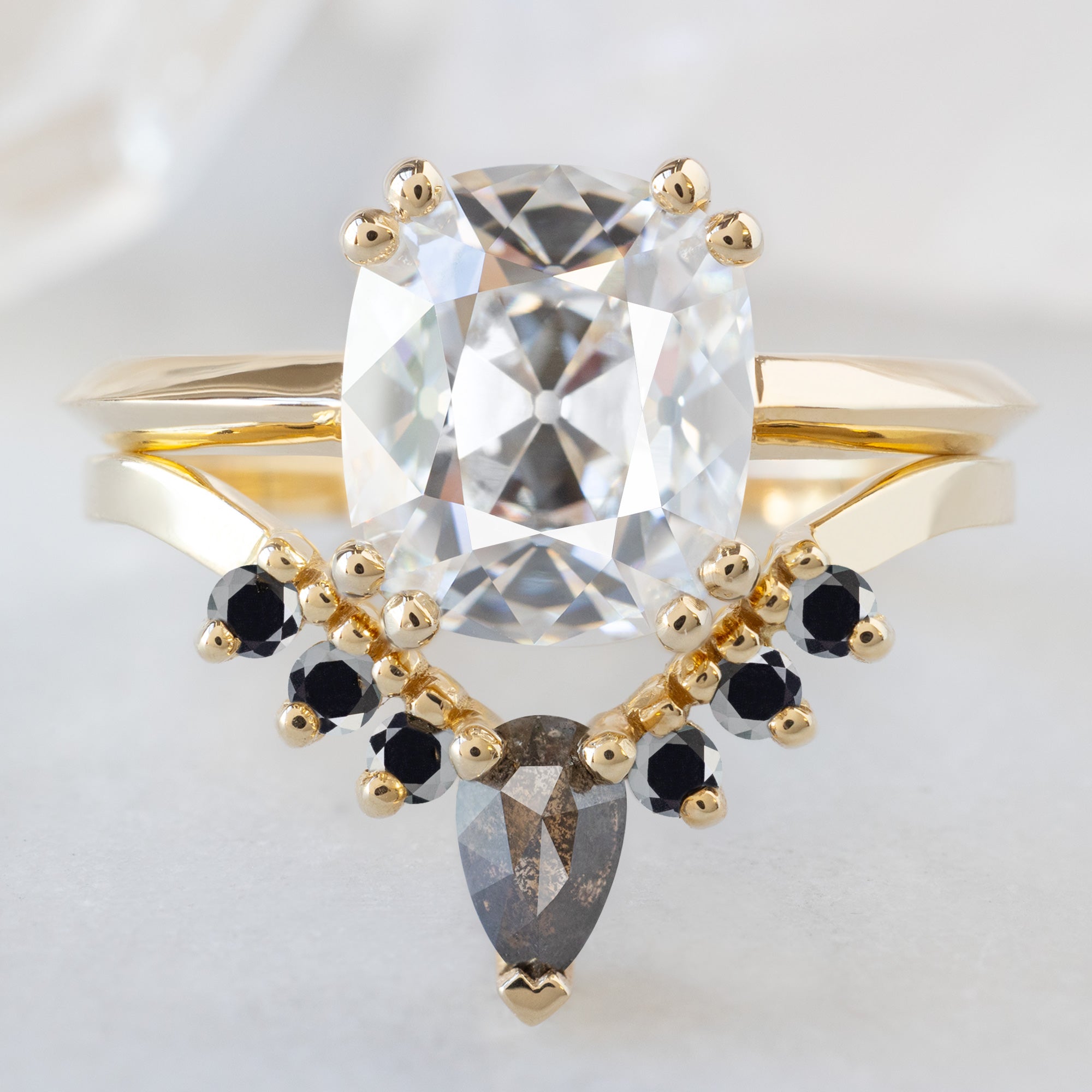 Alexis Russell Engagement Rings The Bryn Ring | 2.32ct Old Mine Cut Lab Grown White Diamond in 14K Yellow Gold