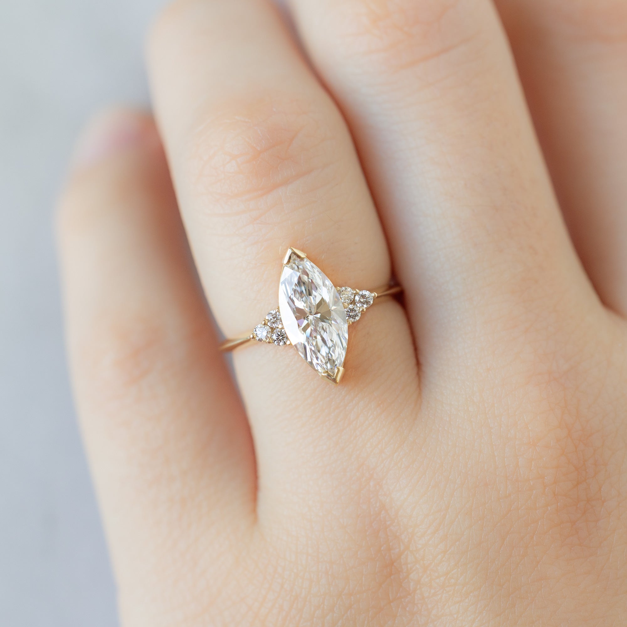 Alexis Russell  Engagement Rings The Ivy Ring | 1.88ct Lab Grown Marquise White Diamond in 14K Yellow Gold