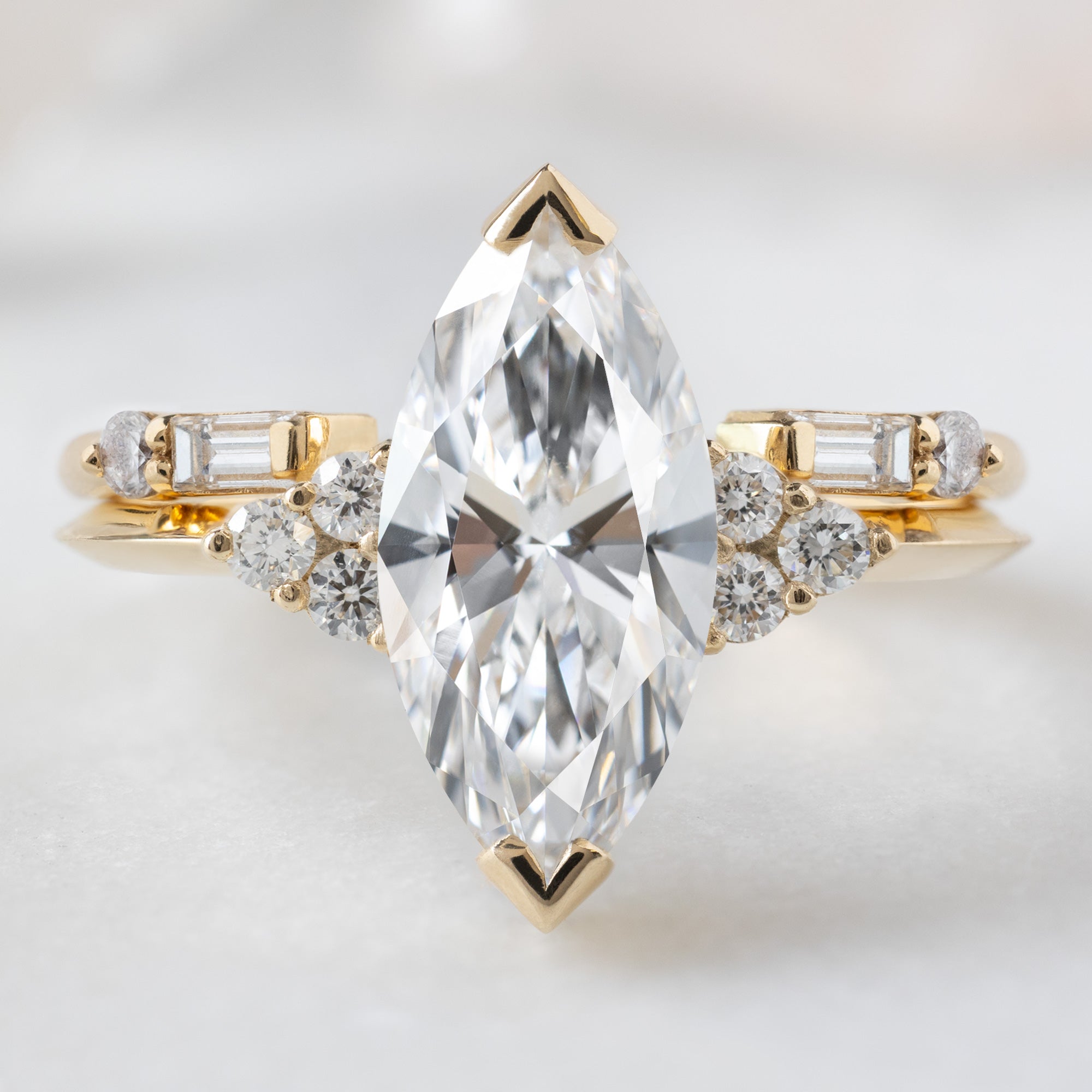Alexis Russell  Engagement Rings The Ivy Ring | 1.88ct Lab Grown Marquise White Diamond in 14K Yellow Gold
