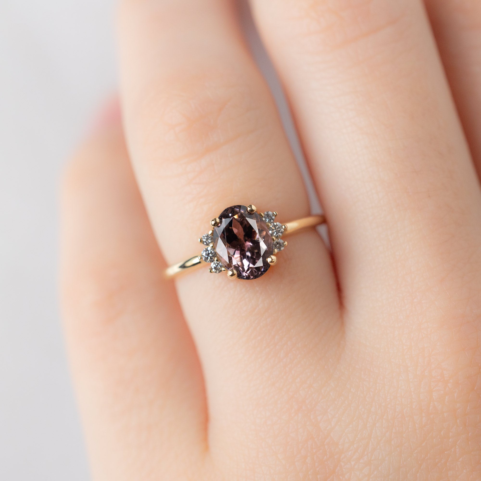 Alexis Russell  Engagement Rings The Sunflower Ring | 1.39ct Oval Tourmaline in 14K Yellow Gold