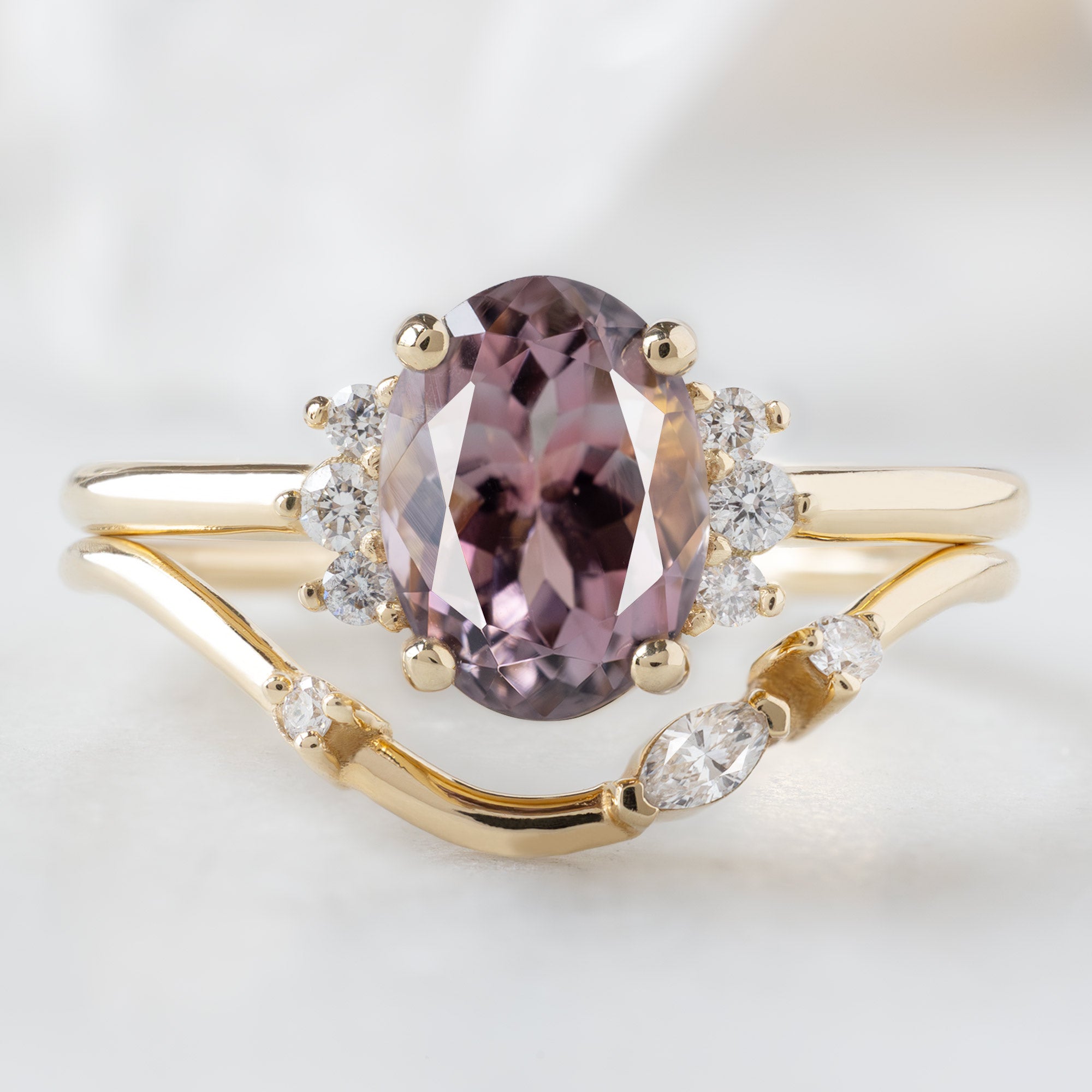 Alexis Russell  Engagement Rings The Sunflower Ring | 1.39ct Oval Tourmaline in 14K Yellow Gold