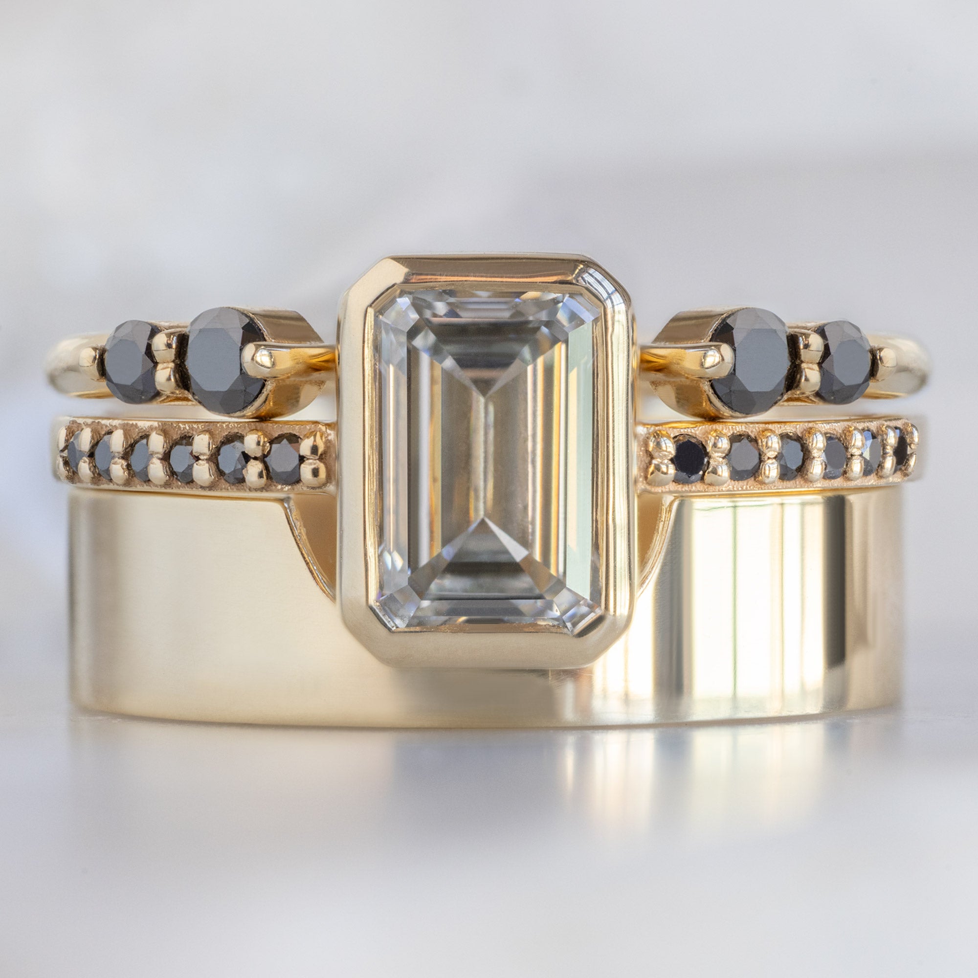 Alexis Russell  Engagement Rings The Willow Ring | 1.51ct Emerald Cut Lab Grown White Diamond in 14K Yellow Gold