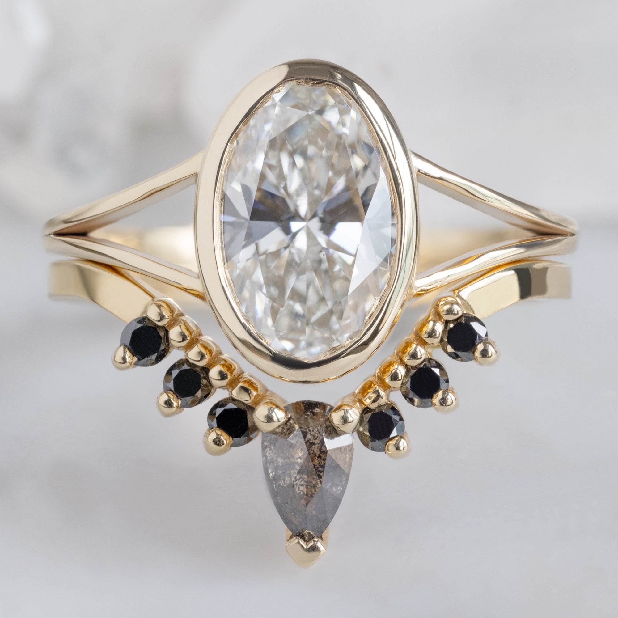 Alexis Russell  Engagement Rings The Magnolia Ring | 1.93ct Oval Lab Grown White Diamond in 14K Yellow Gold
