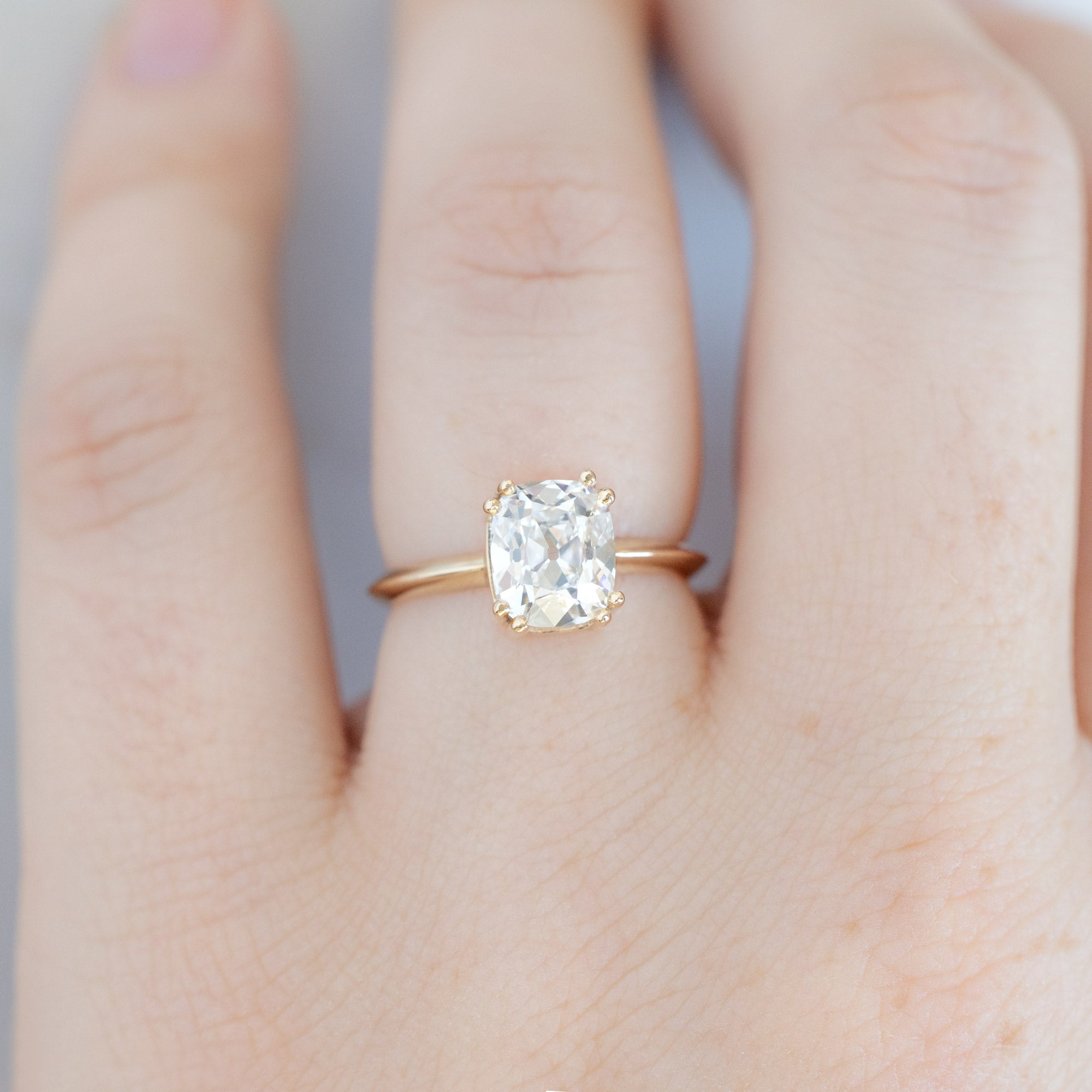 Alexis Russell  Engagement Rings The Bryn Ring | 2.04ct Old Mine Cut Lab Grown White Diamond in 14K Yellow Gold