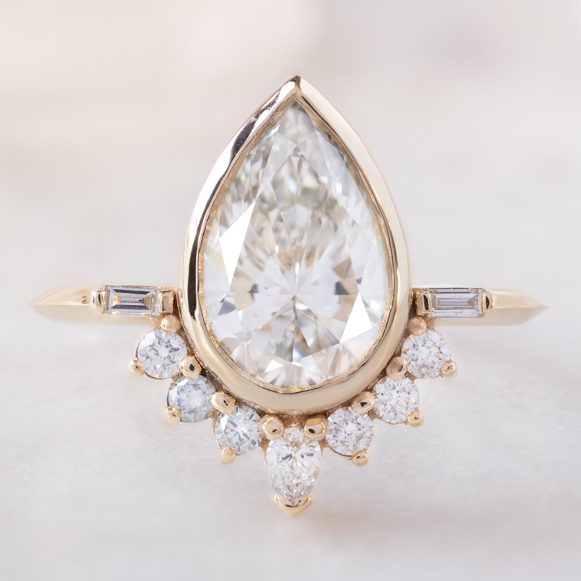 Alexis Russell  Engagement Rings The Posy Ring | Build Your Own Pear White Diamond Engagement Ring