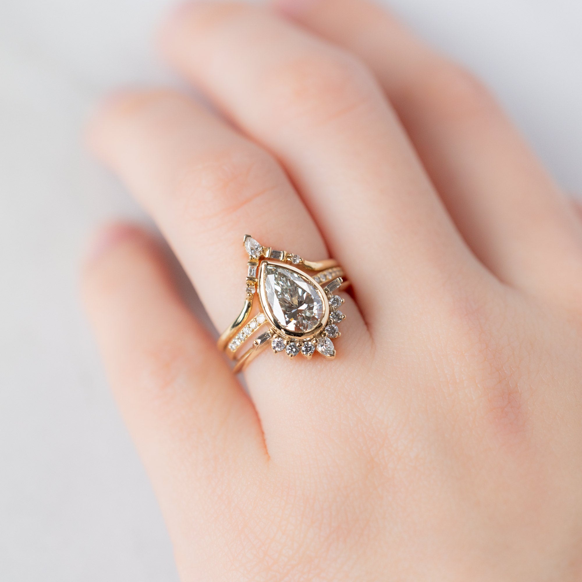 Alexis Russell  Engagement Rings The Posy Ring | Build Your Own Pear White Diamond Engagement Ring