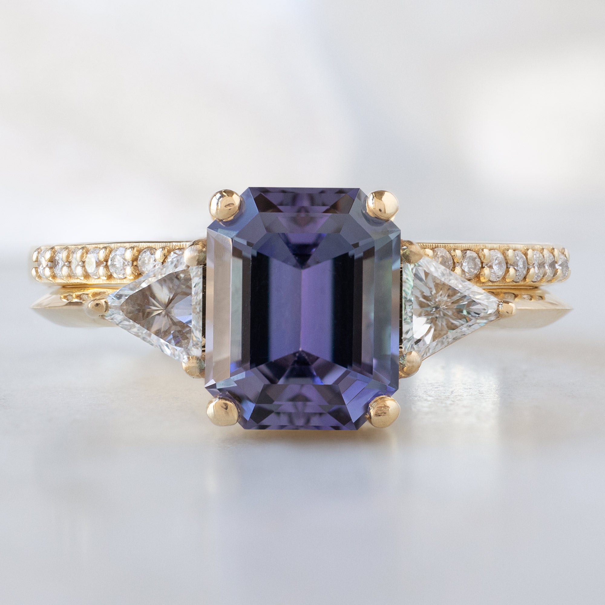Alexis Russell  Engagement Rings The Jade Ring | Build Your Own Emerald Cut Tanzanite Engagement Ring