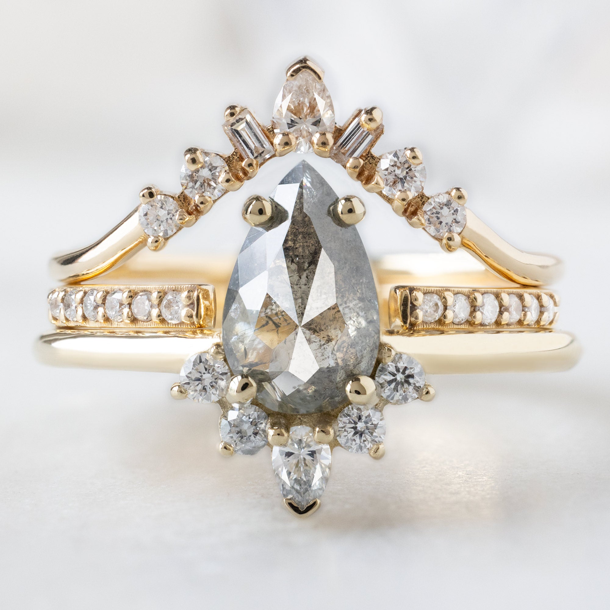 buy:geometric-white-diamond-sunburst-stacking-band-14k-or-18k-yellow-gold,open-cuff-white-diamond-pave-stacking-band-14k-or-18k-yellow-gold,the-aster-ring-1-01ct-pear-green-diamond-in-14k-yellow-gold