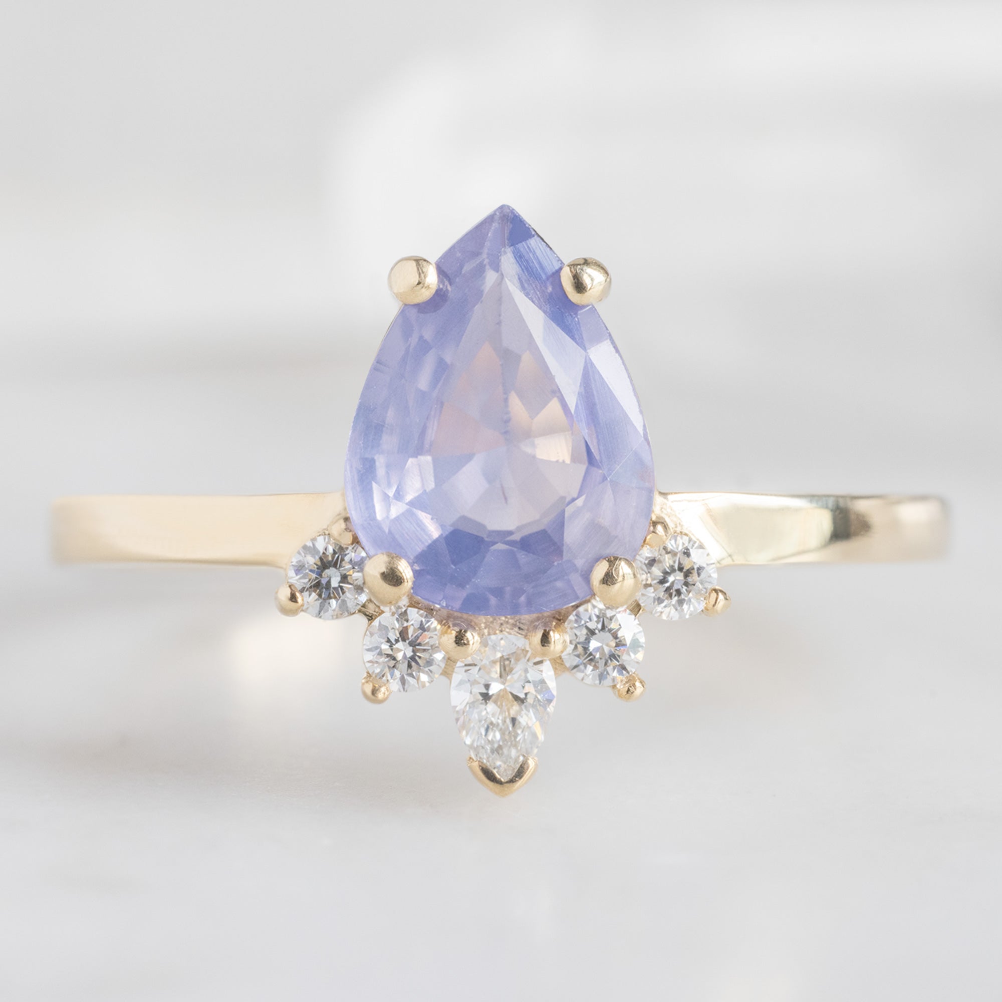 Alexis Russell  Engagement Rings The Aster Ring | Build Your Own Pear Colored Sapphire Engagement Ring