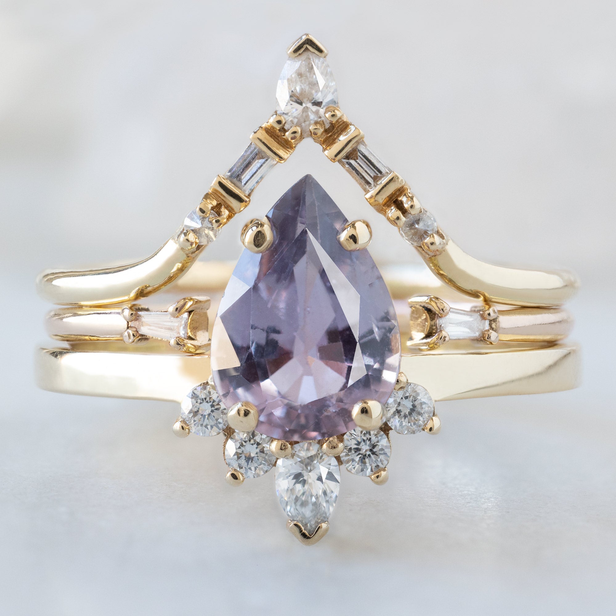 Alexis Russell  Engagement Rings The Aster Ring | Build Your Own Pear Colored Sapphire Engagement Ring
