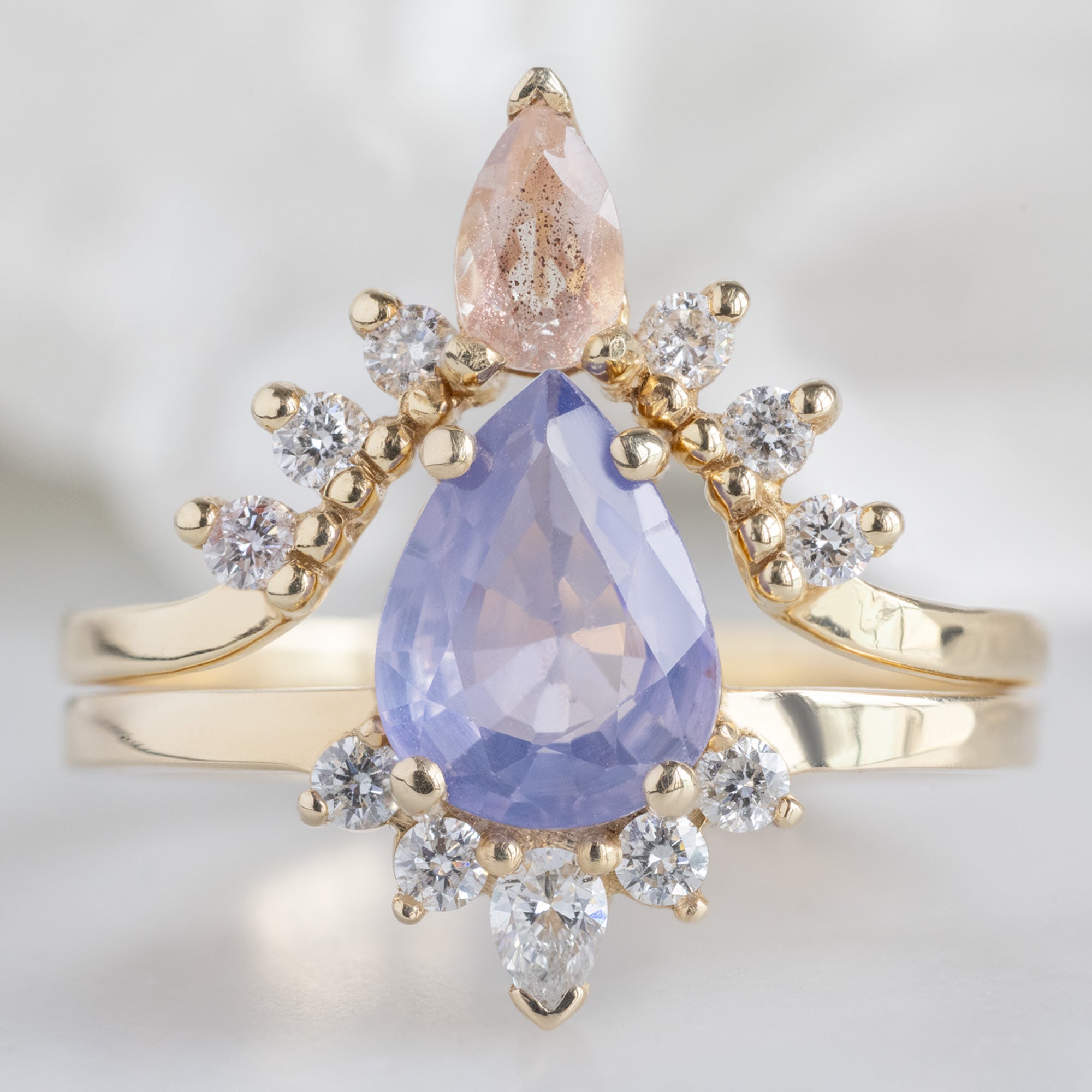 Alexis Russell  Engagement Rings The Aster Ring | Build Your Own Pear Colored Sapphire Engagement Ring
