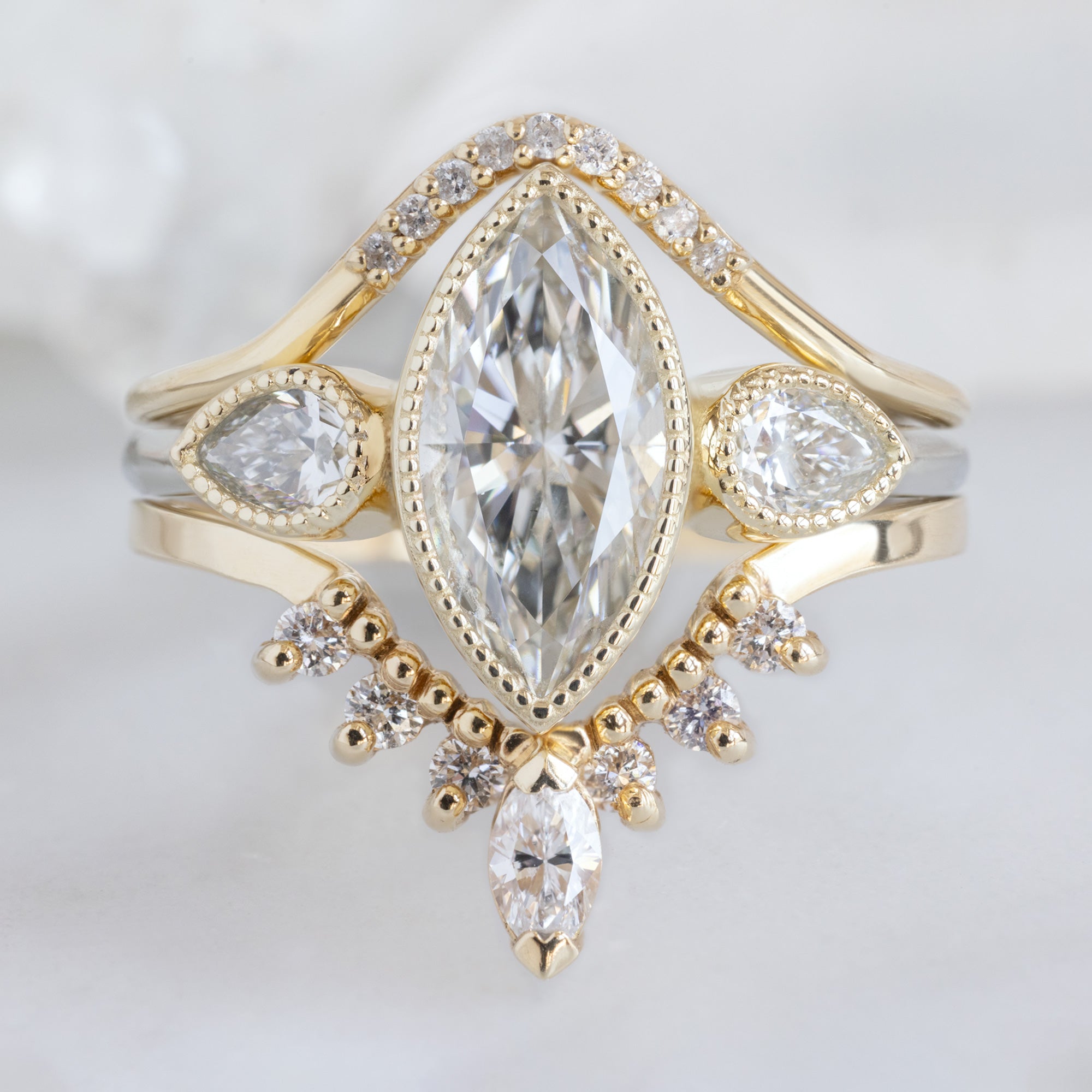 buy:white-diamond-pave-peak-stacking-band-14k-or-18k-yellow-gold,the-milgrain-jade-ring-1-41ct-lab-grown-marquise-white-diamond-in-14k-yellow-gold,marquise-white-diamond-sunburst-stacking-band-14k-gold