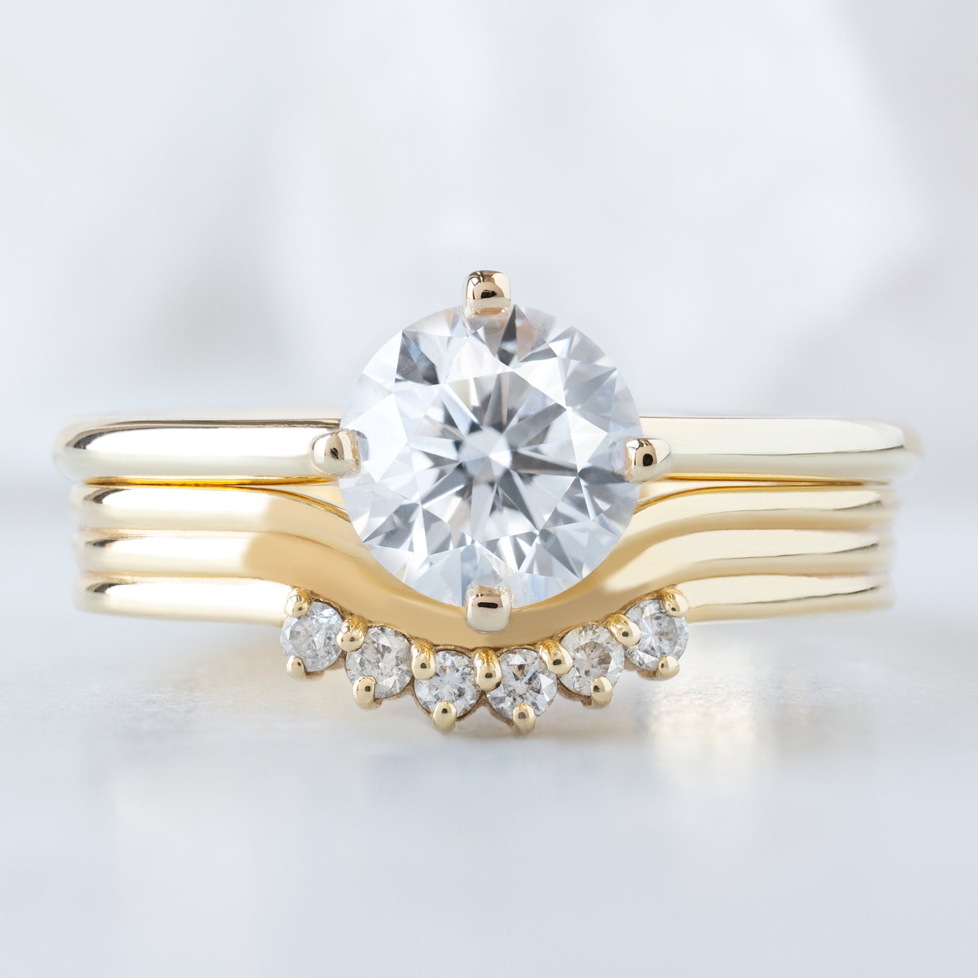 Alexis Russell  Engagement Rings The Bryn Ring | 1.01 Lab Grown Round White Diamond in 14K Yellow Gold