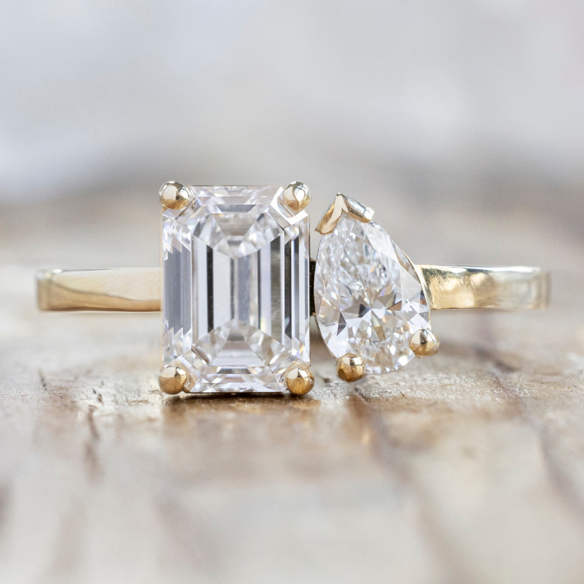 Alexis Russell  Engagement Rings The You and Me Ring | Build Your Own Emerald Cut White Diamond Engagement Ring