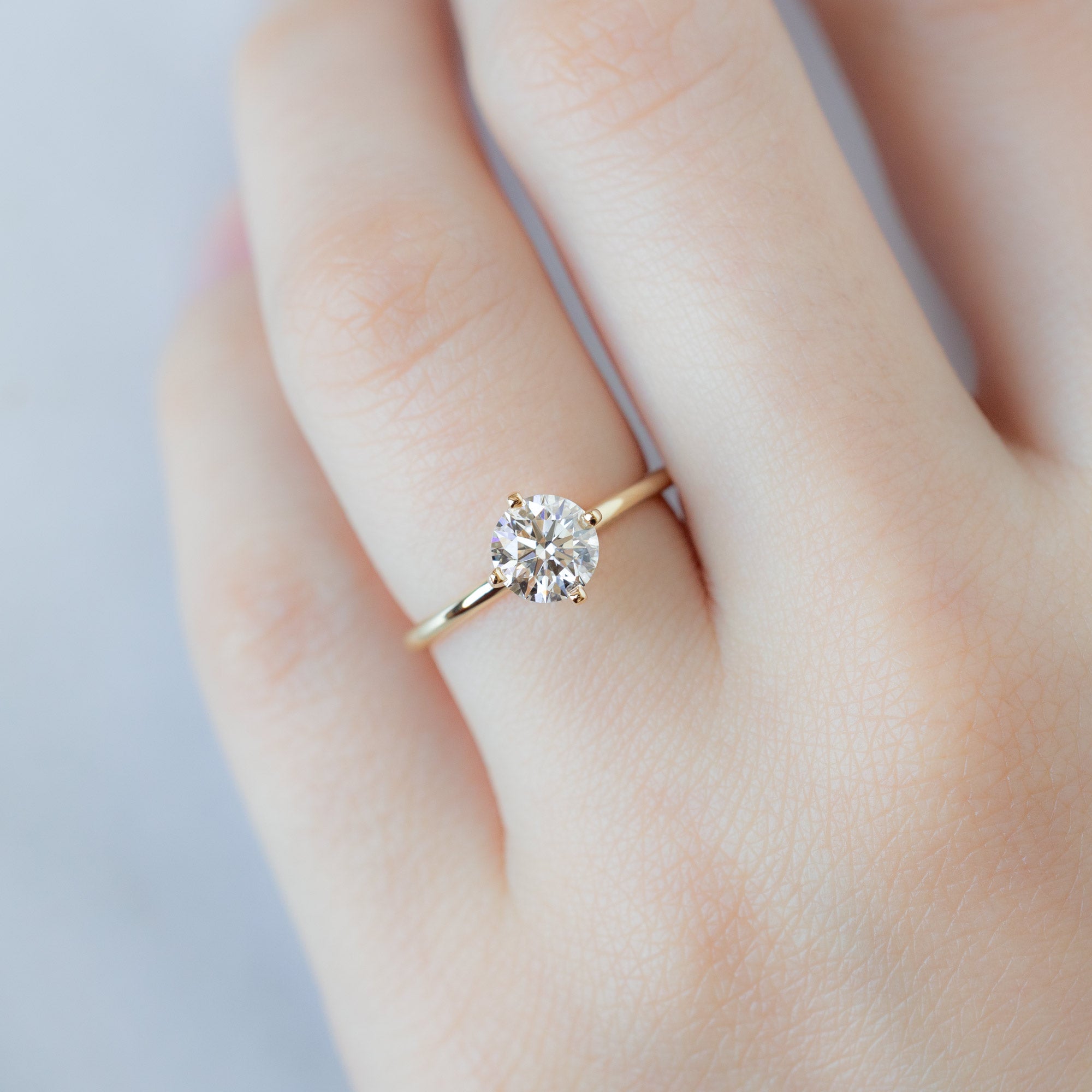 Alexis Russell Engagement Rings The Bryn Ring | Build Your Own Round White Diamond Engagement Ring