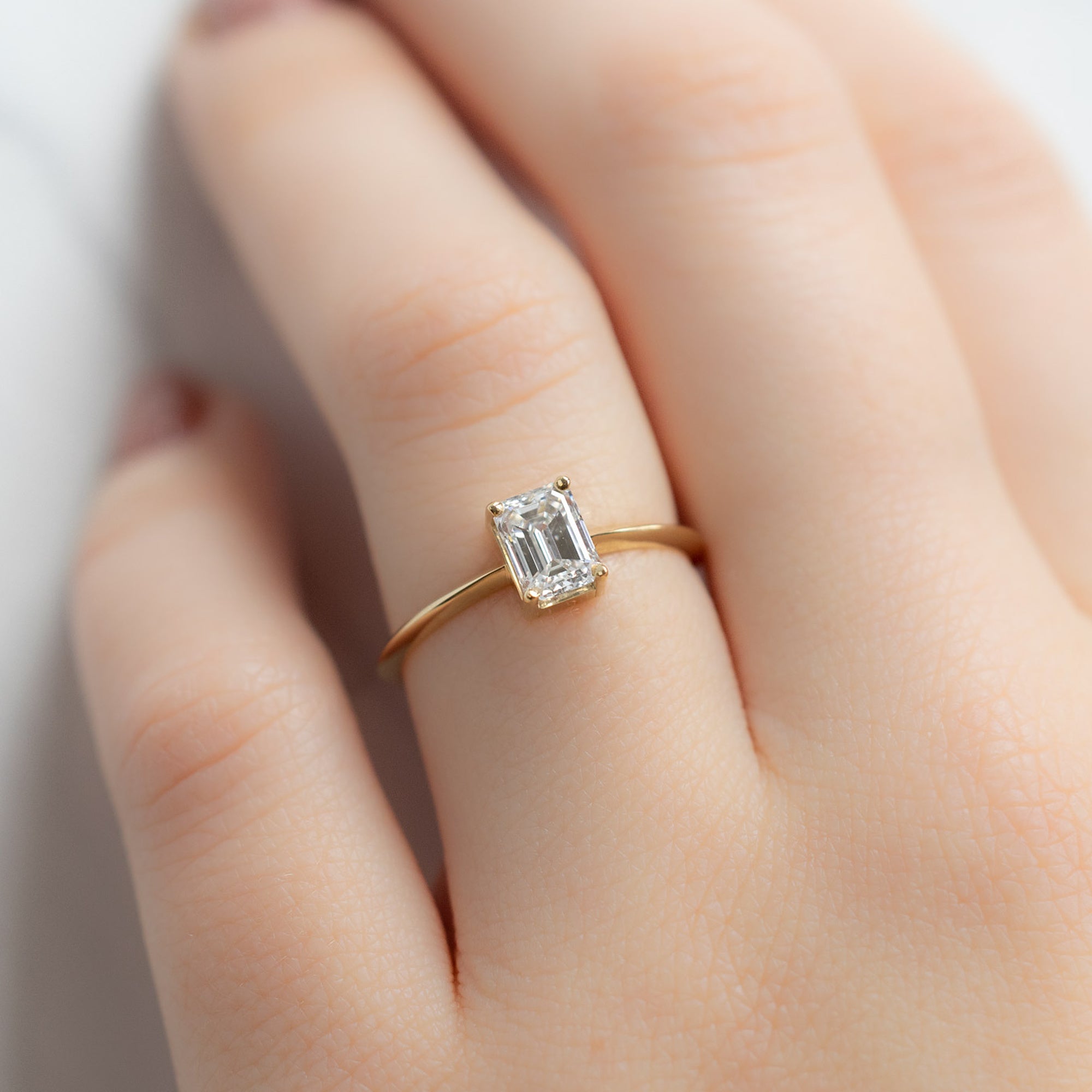 Alexis Russell  Engagement Rings The Bryn Ring | Build Your Own Emerald Cut White Diamond Engagement Ring