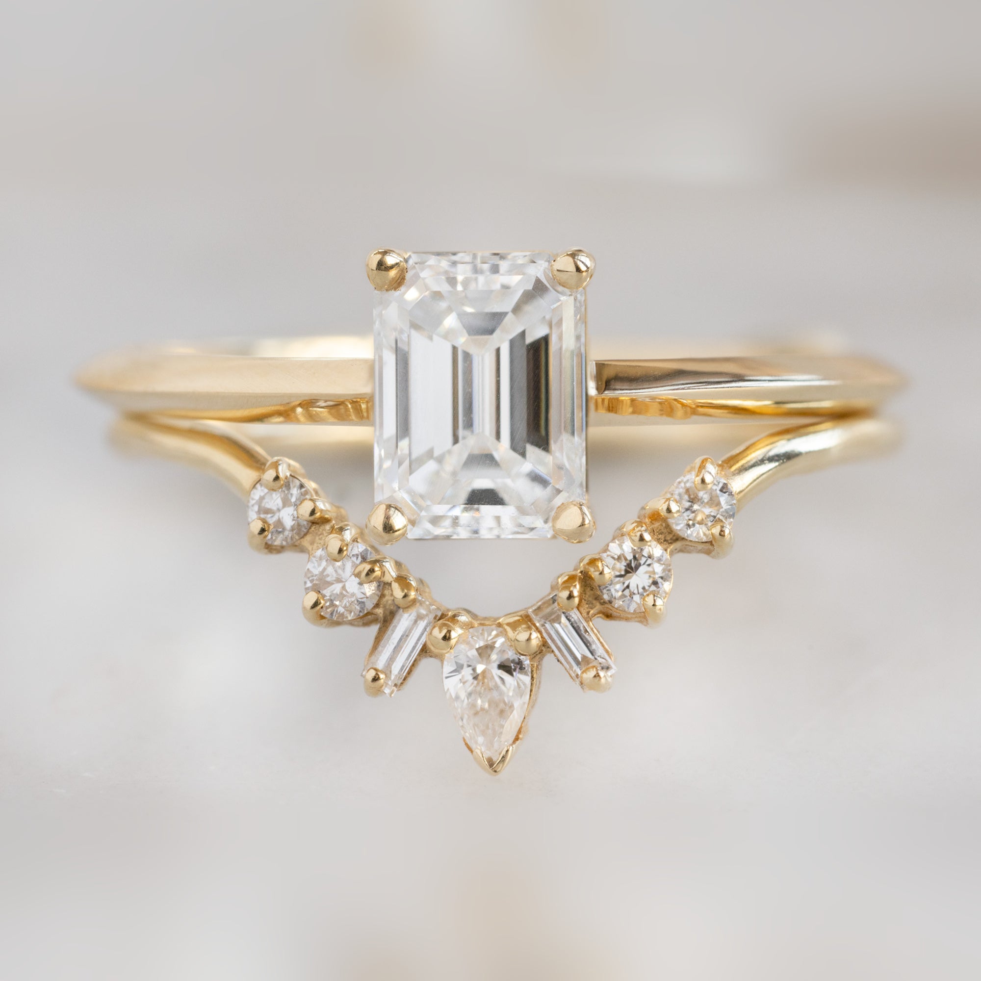 Alexis Russell  Engagement Rings The Bryn Ring | Build Your Own Emerald Cut White Diamond Engagement Ring