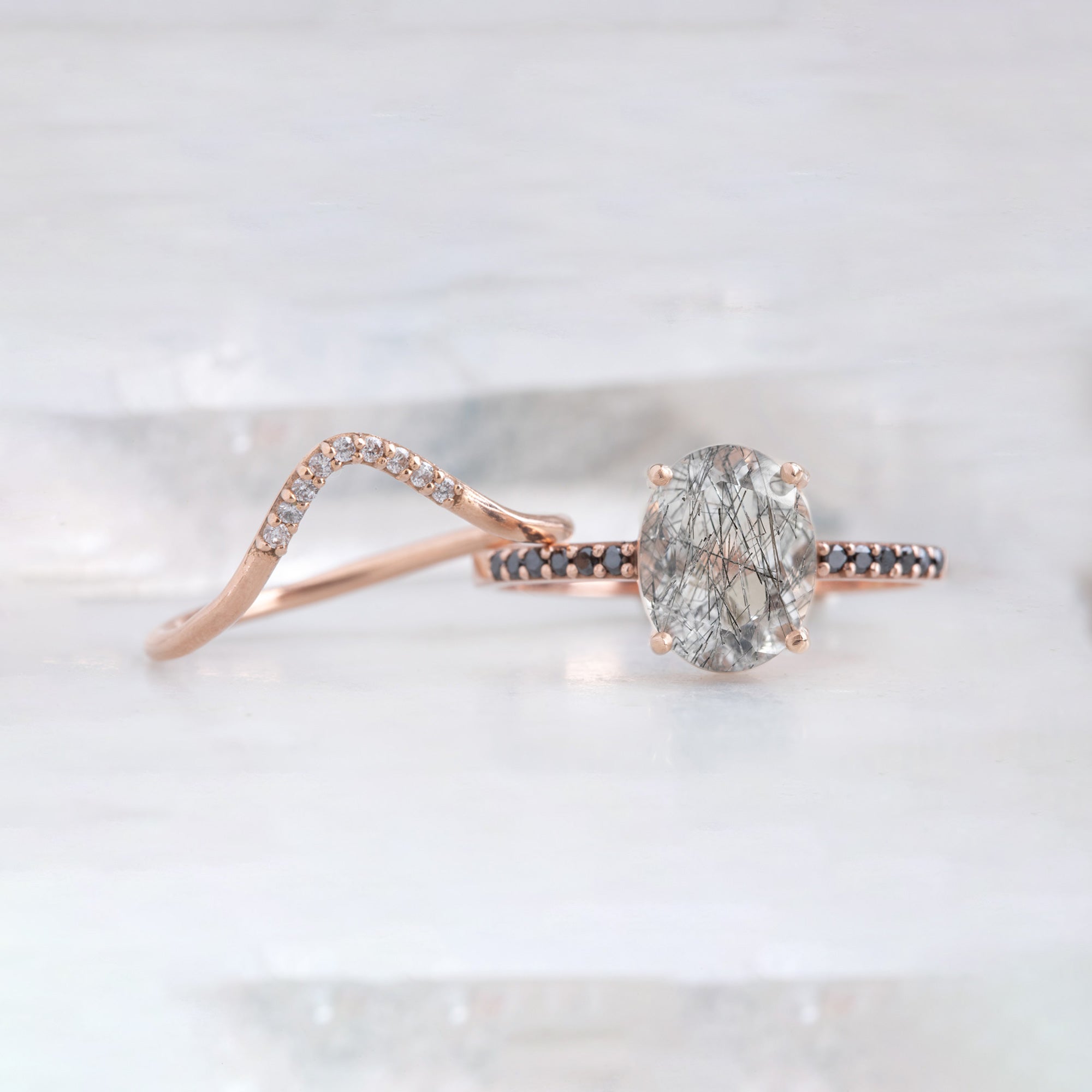 Alexis Russell Engagement Rings The Willow Ring | 2.08ct Oval Tourmaline in Quartz in 14K Rose Gold