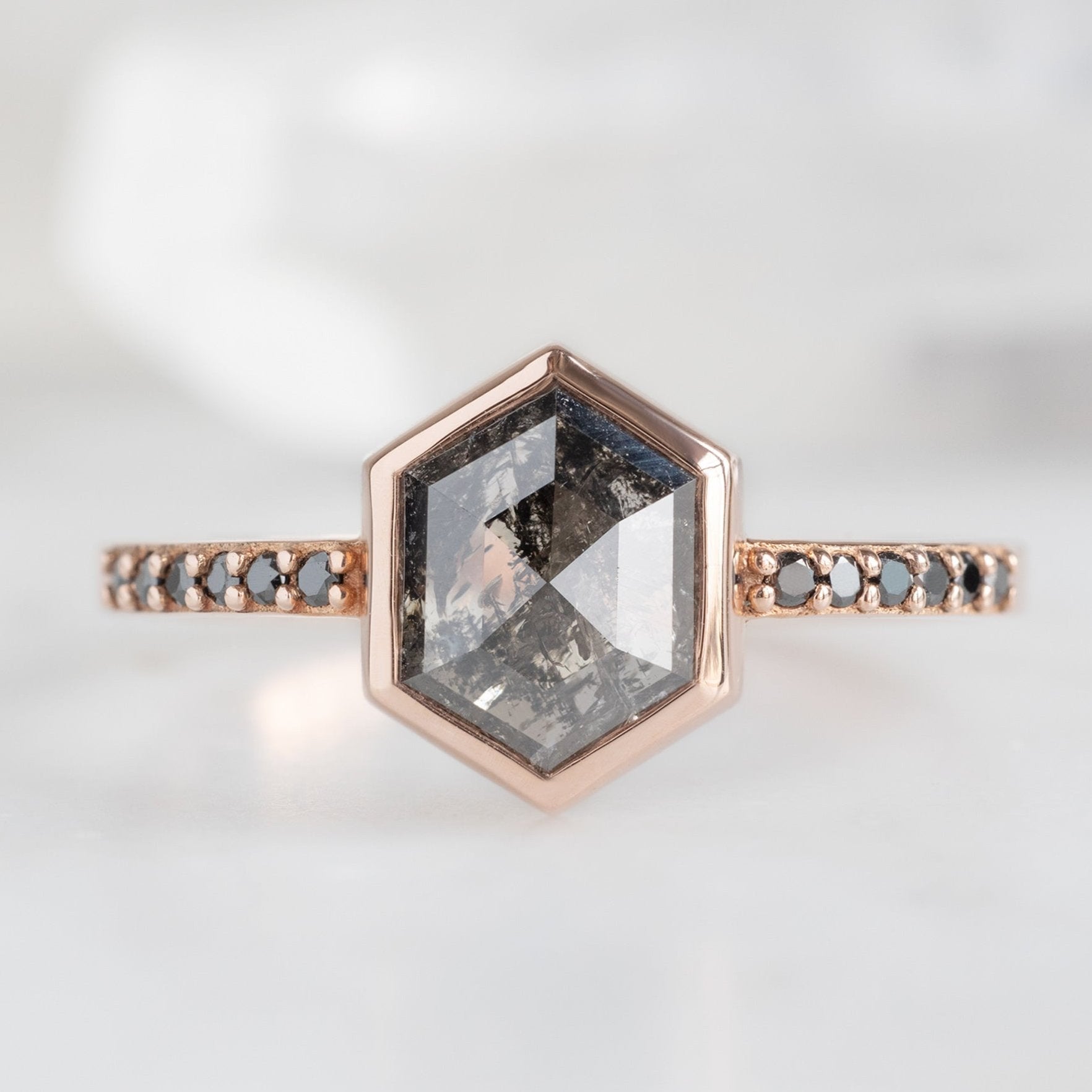 Alexis Russell Custom Diamond Ring Design Your Own Custom | Hexagon Diamond Engagement Ring