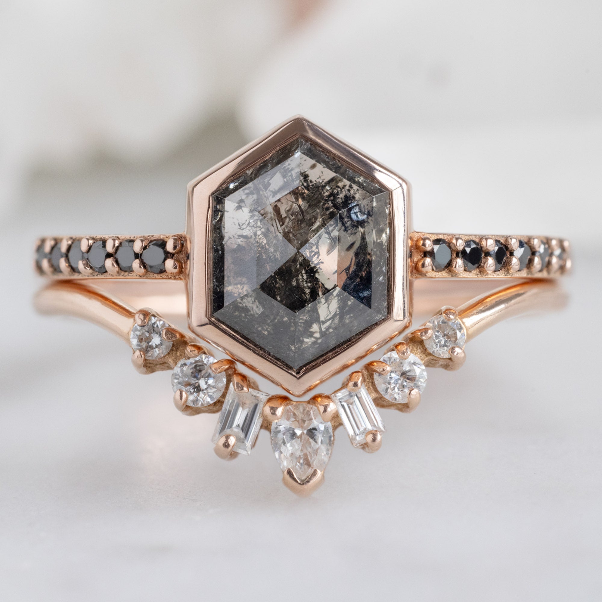 Alexis Russell Custom Diamond Ring Design Your Own Custom | Hexagon Diamond Engagement Ring