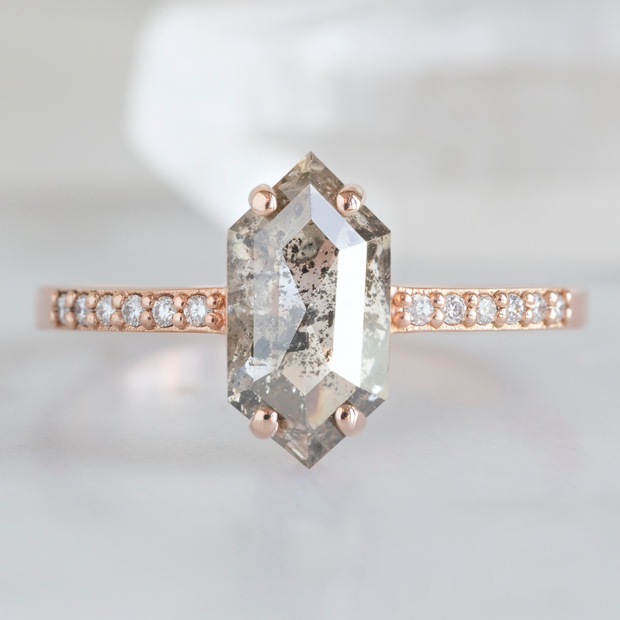 Alexis Russell Custom Diamond Ring Design Your Own Custom | Hexagon Diamond Engagement Ring