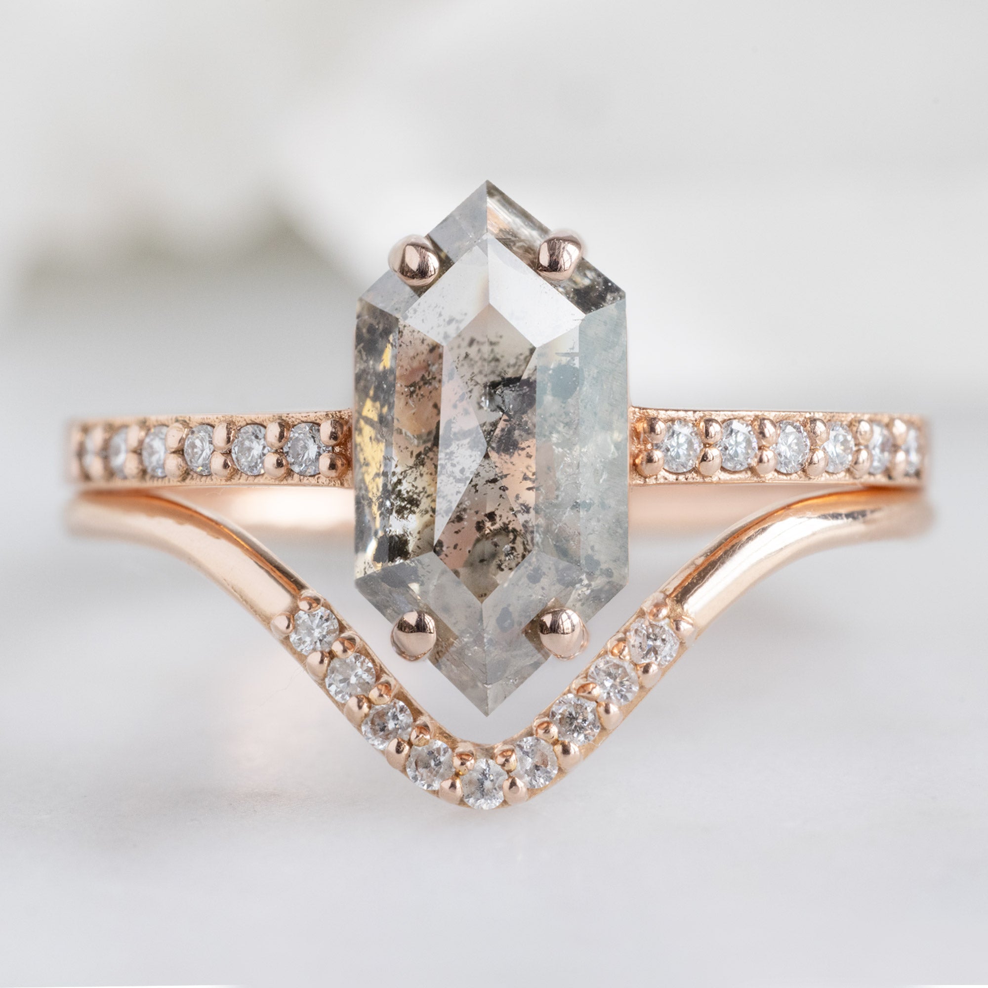 Alexis Russell Custom Diamond Ring Design Your Own Custom | Hexagon Diamond Engagement Ring
