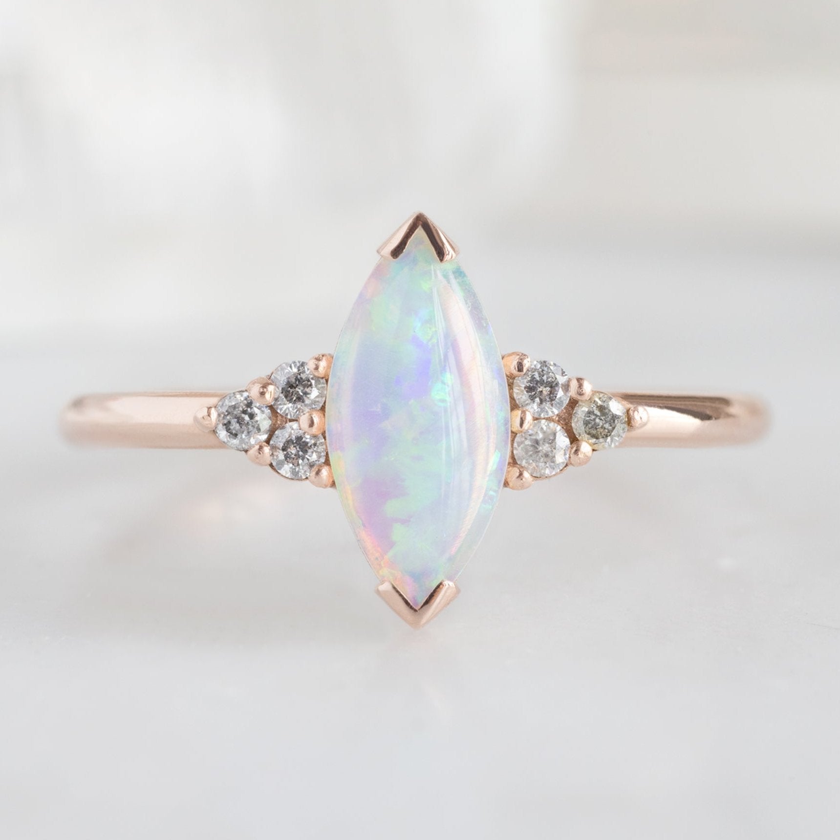 Alexis Russell Custom Diamond Ring Design Your Own Custom | Australian Opal Engagement Ring