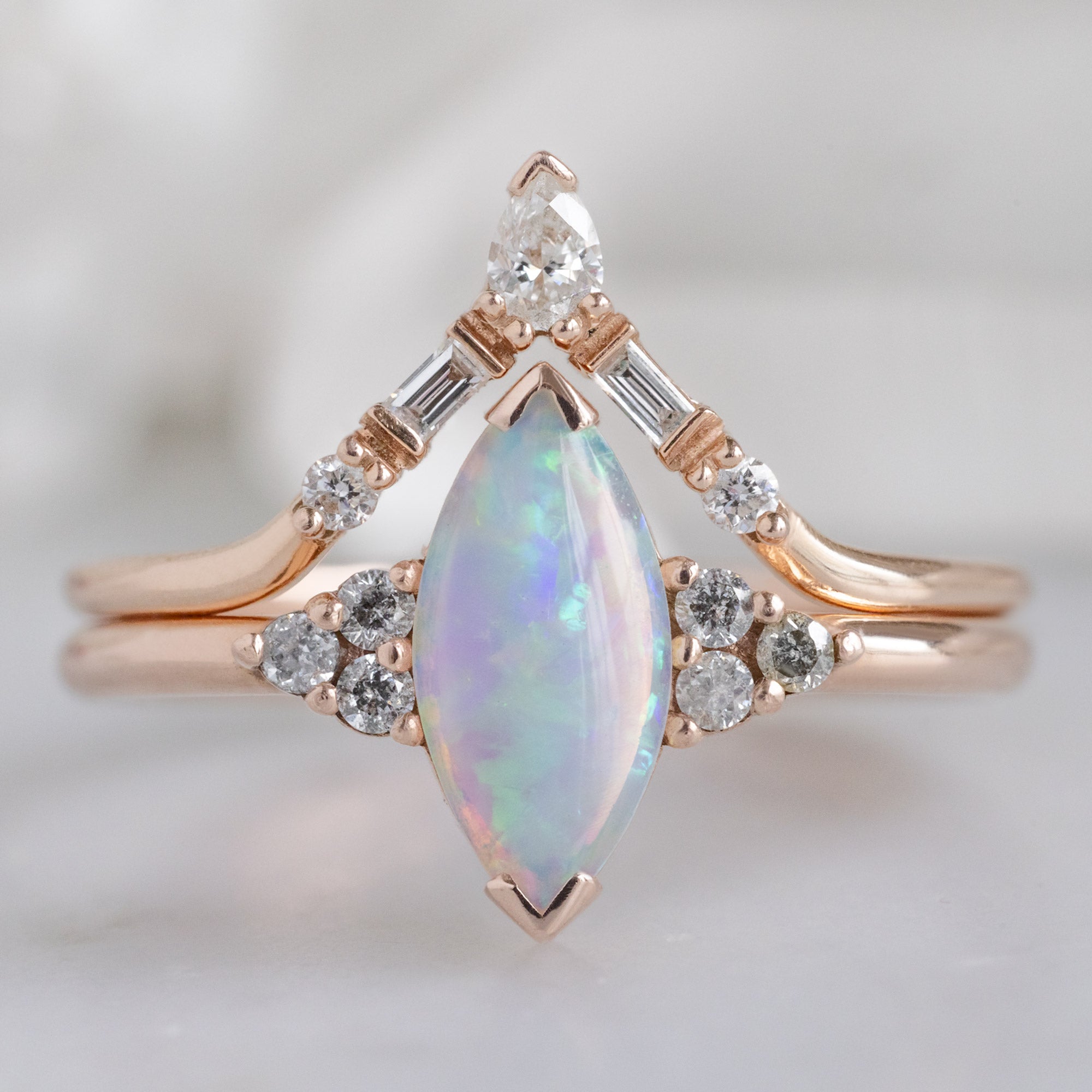 Alexis Russell Custom Diamond Ring Design Your Own Custom | Australian Opal Engagement Ring