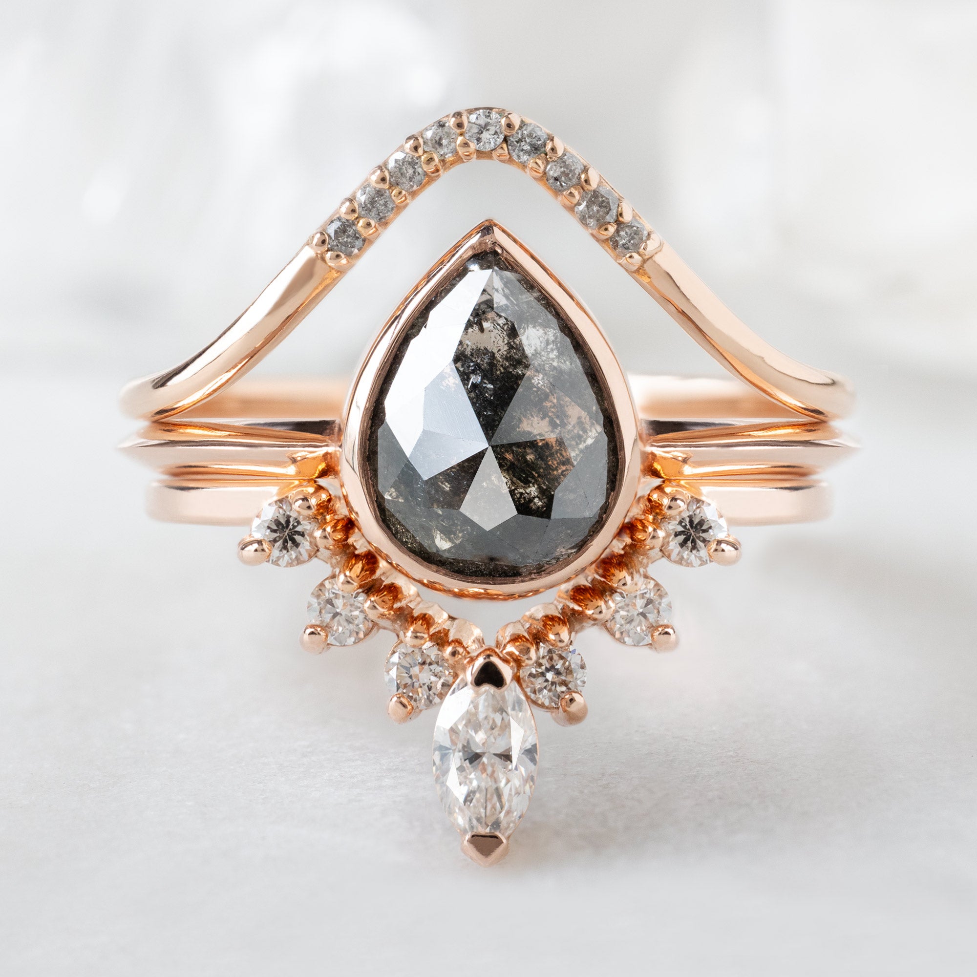 buy:salt-and-pepper-diamond-pave-peak-stacking-band-14k-or-18k-yellow-gold,the-hazel-ring-1-68ct-rose-cut-black-diamond-in-14k-rose-gold,marquise-white-diamond-sunburst-stacking-band-14k-gold