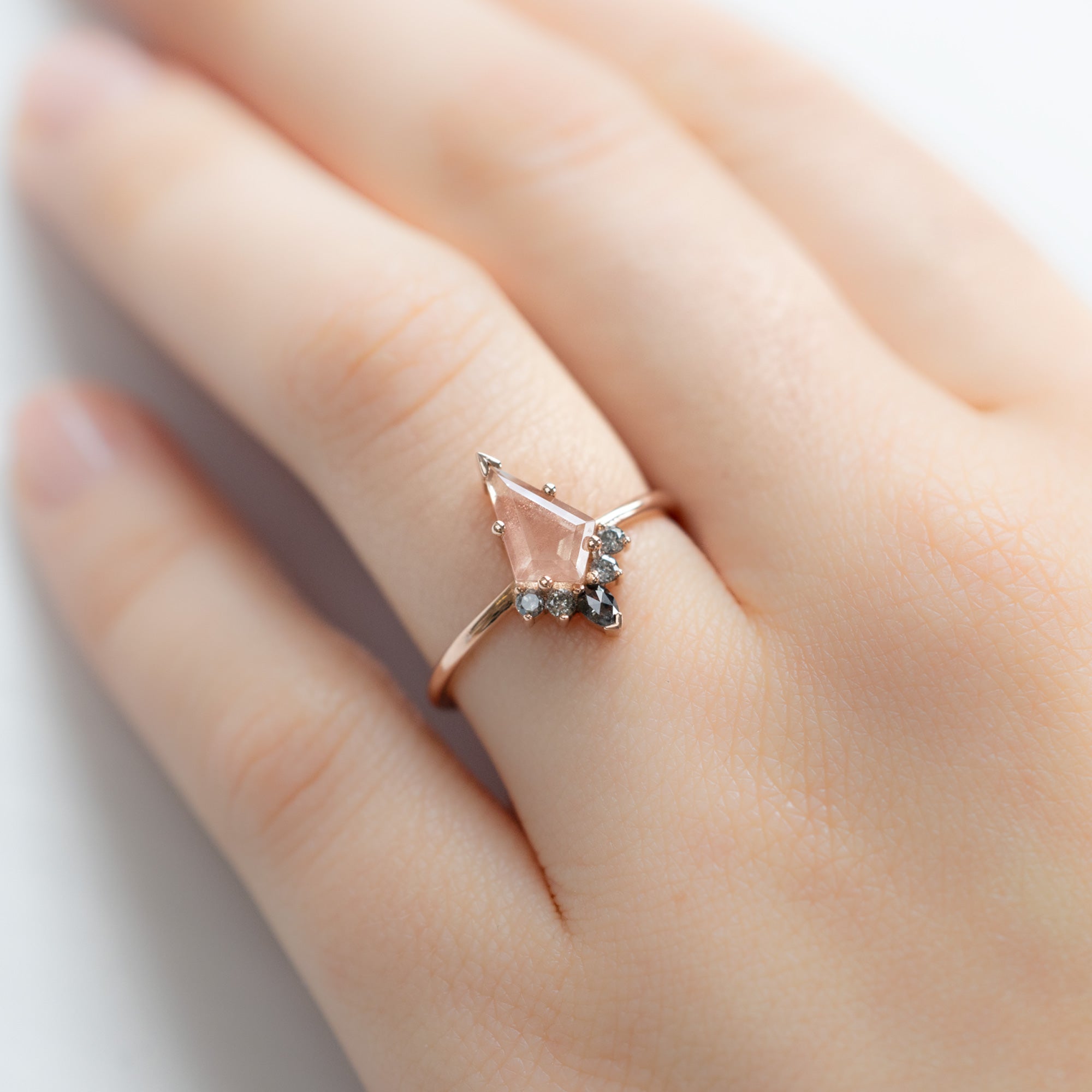 Alexis Russell Engagement Rings The Aster Ring | 0.79ct Kite Sunstone in 14K Rose Gold