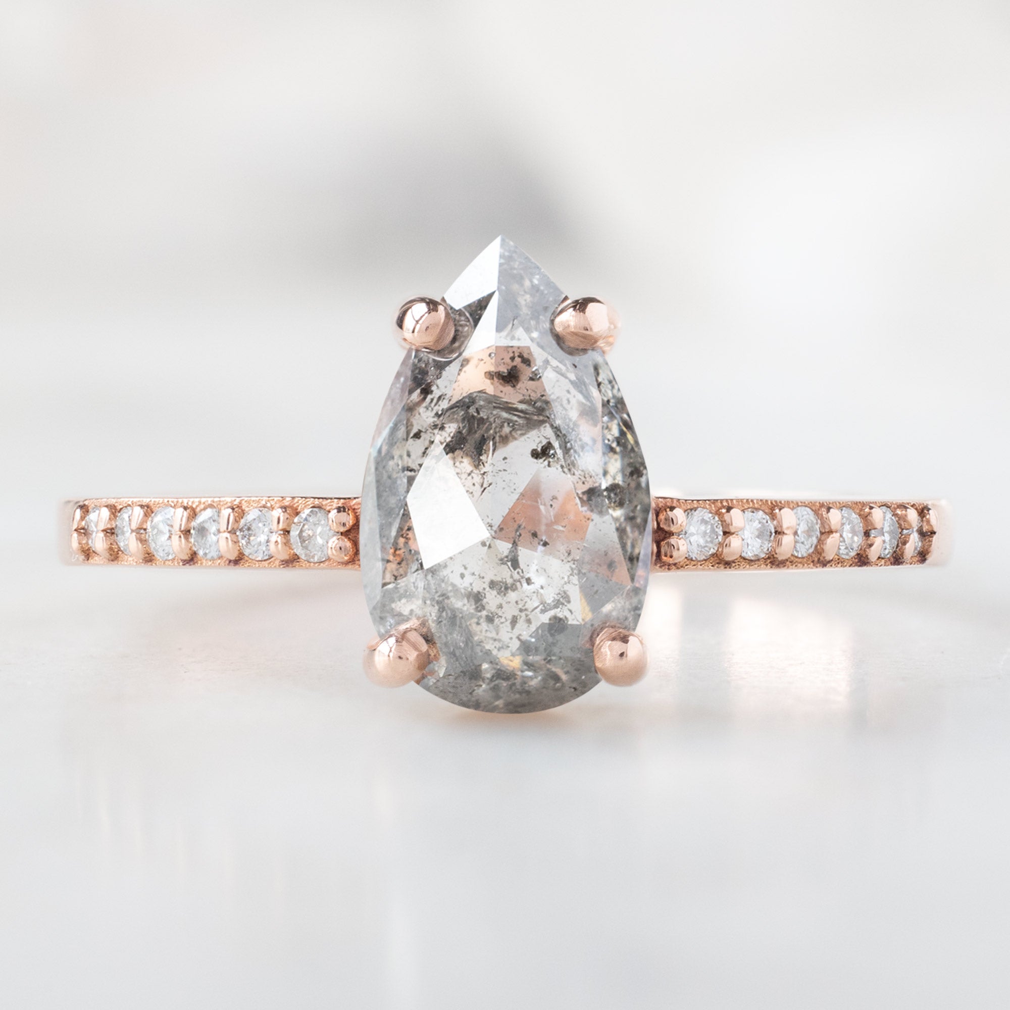 Alexis Russell Custom Diamond Ring Design Your Own Custom | Salt And Pepper Diamond Engagement Ring