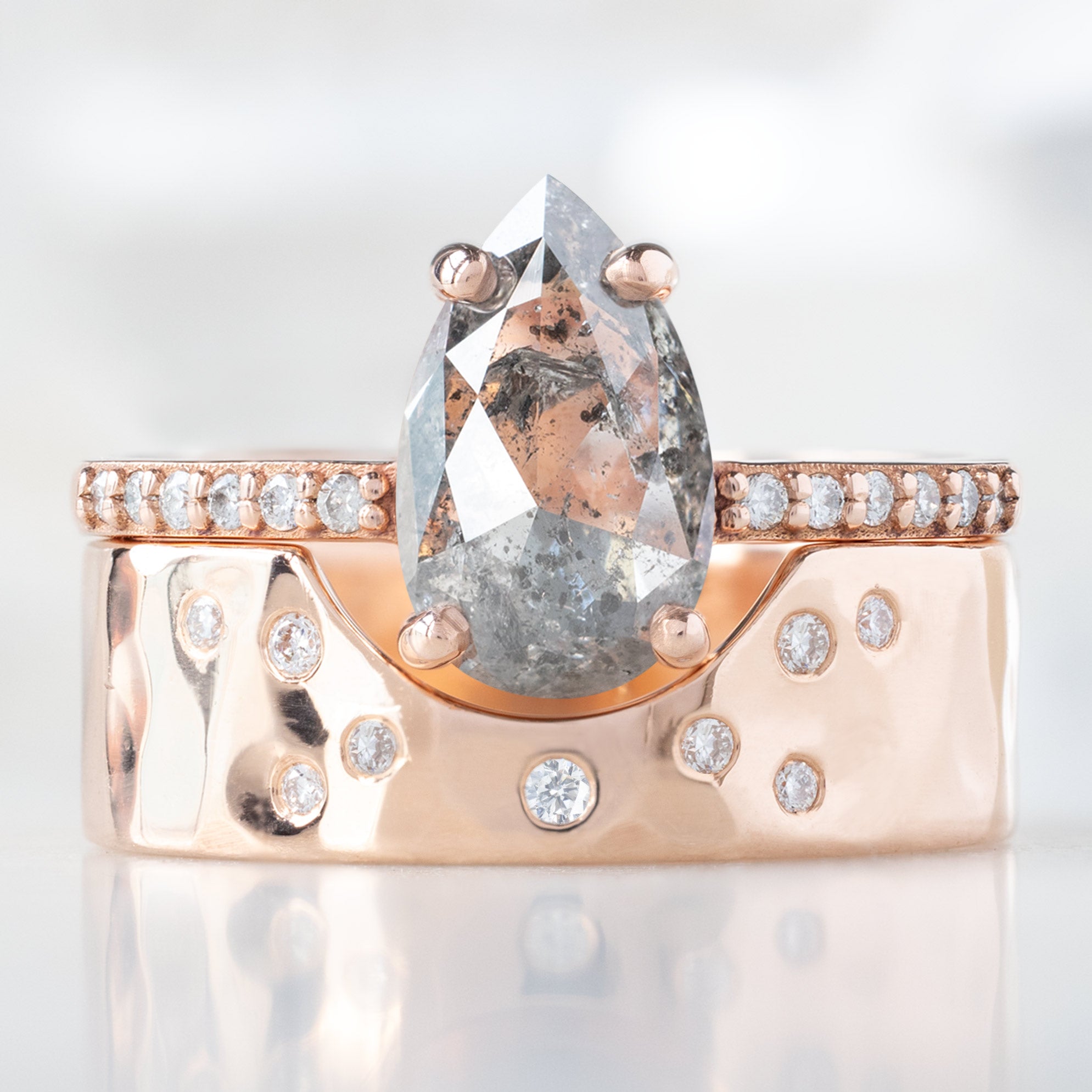 Alexis Russell Custom Diamond Ring Design Your Own Custom | Salt And Pepper Diamond Engagement Ring