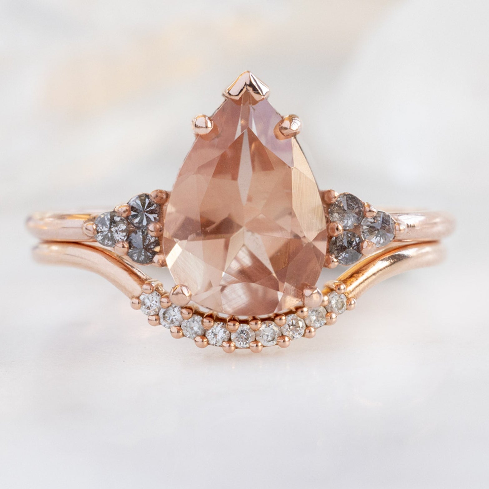 Alexis Russell Engagement Rings The Ivy Ring | 1.87ct Pear Sunstone in 14K Rose Gold