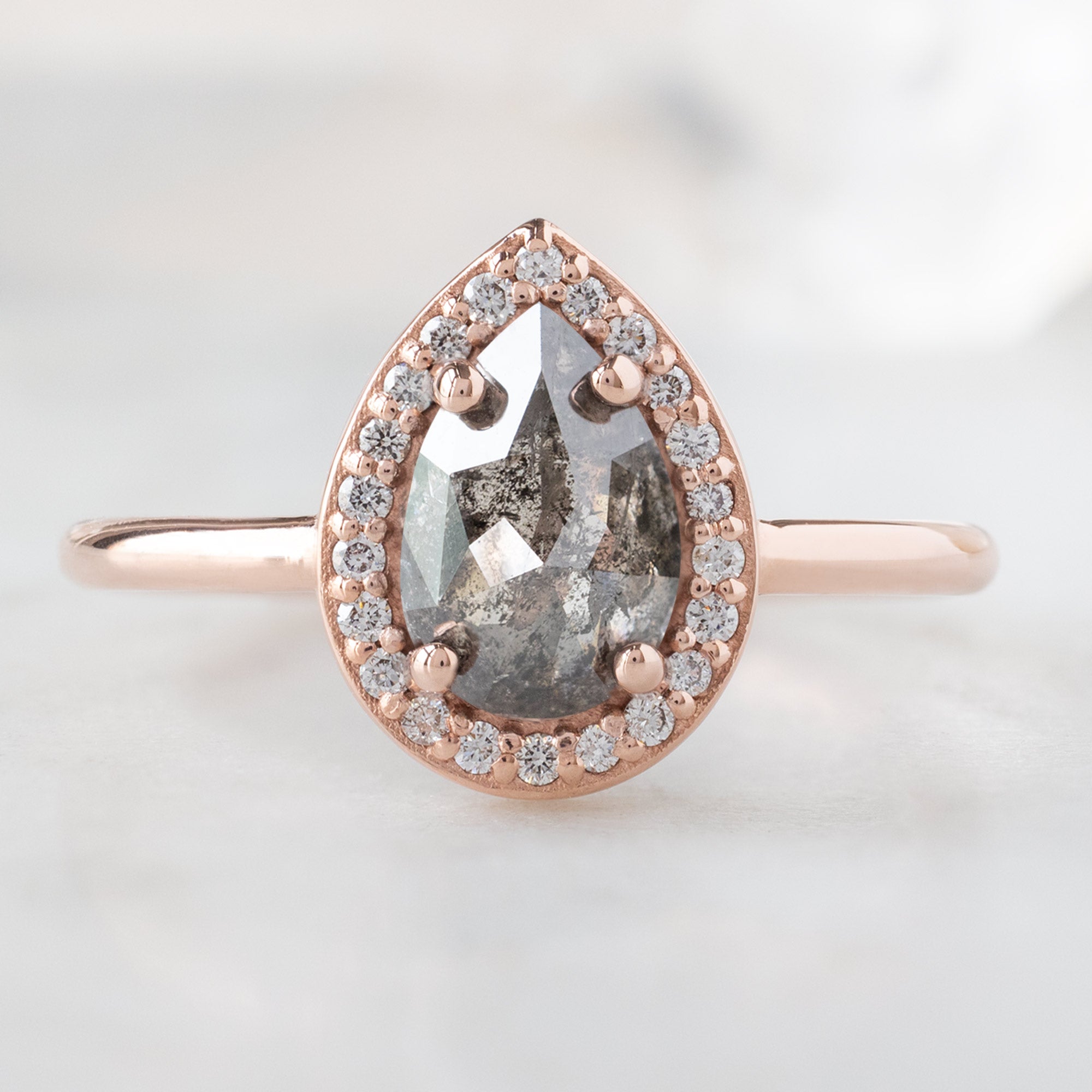 Alexis Russell Custom Diamond Ring Design Your Own Custom | Salt And Pepper Diamond Engagement Ring