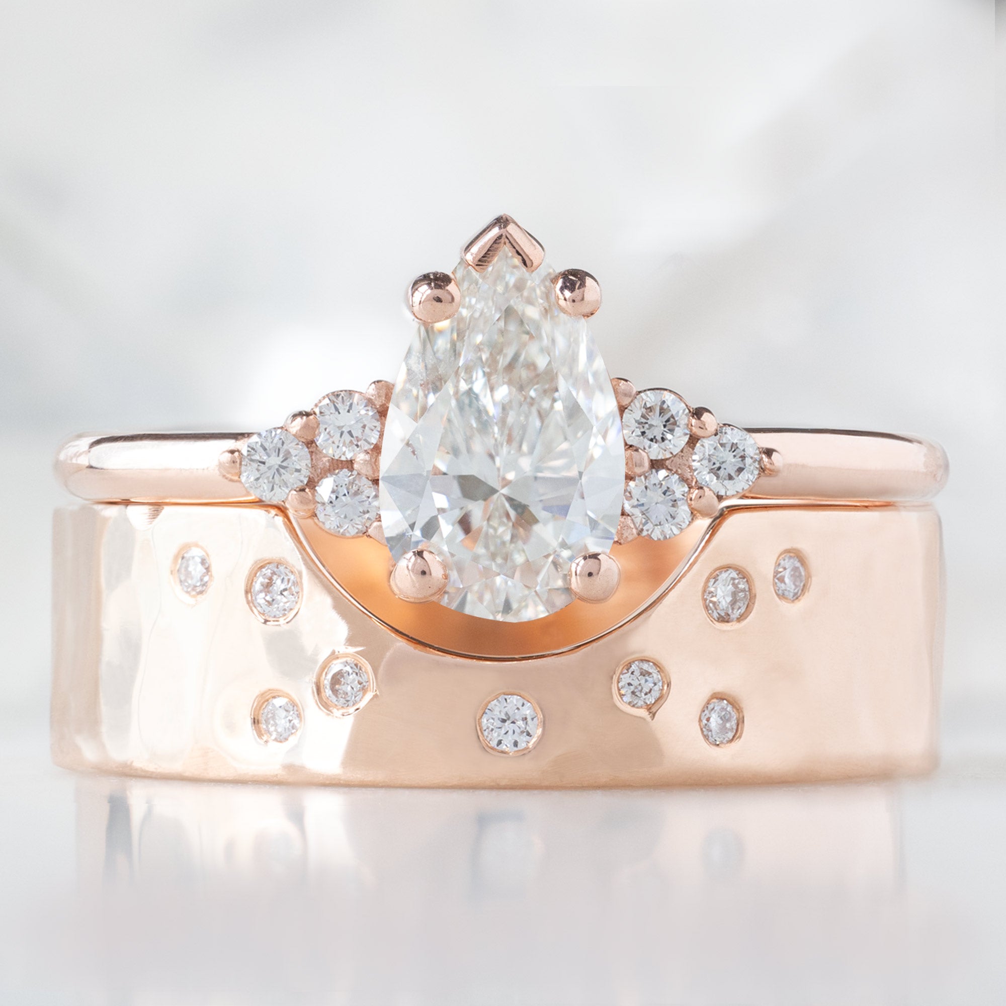 Alexis Russell  Engagement Rings The Ivy Ring | 0.65ct Pear White Diamond in 14K Rose Gold
