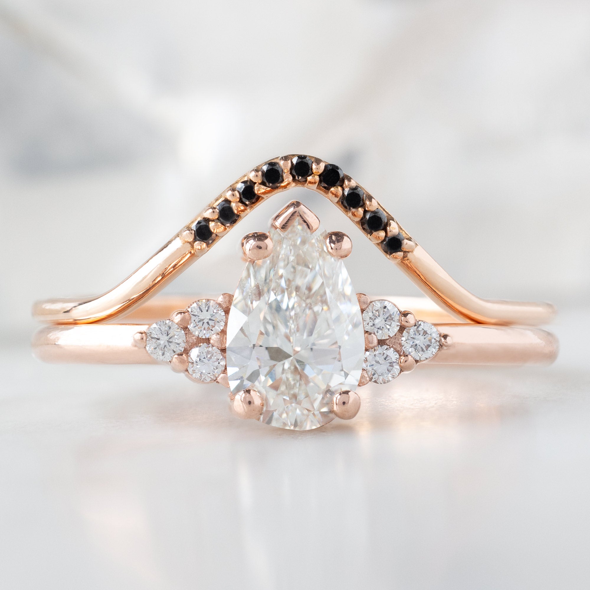 Alexis Russell  Engagement Rings The Ivy Ring | 0.65ct Pear White Diamond in 14K Rose Gold
