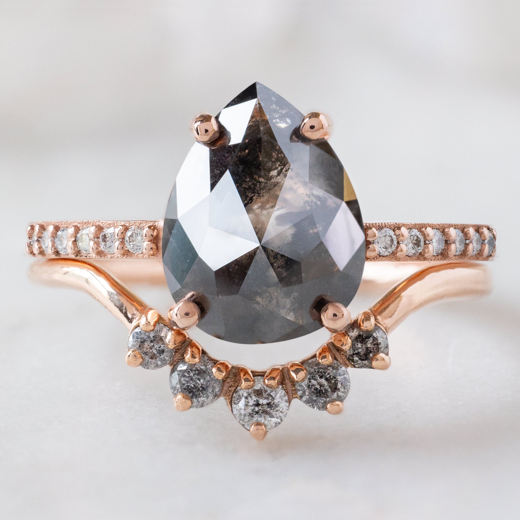 Alexis Russell  Engagement Rings The Willow Ring | Build Your Own Pear Black Diamond Engagement Ring